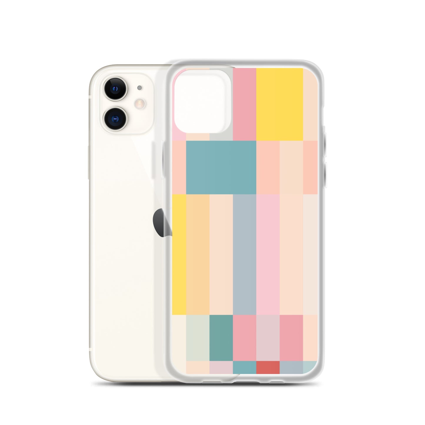 Abstract Pastel Stripes Clear Case for iPhone®