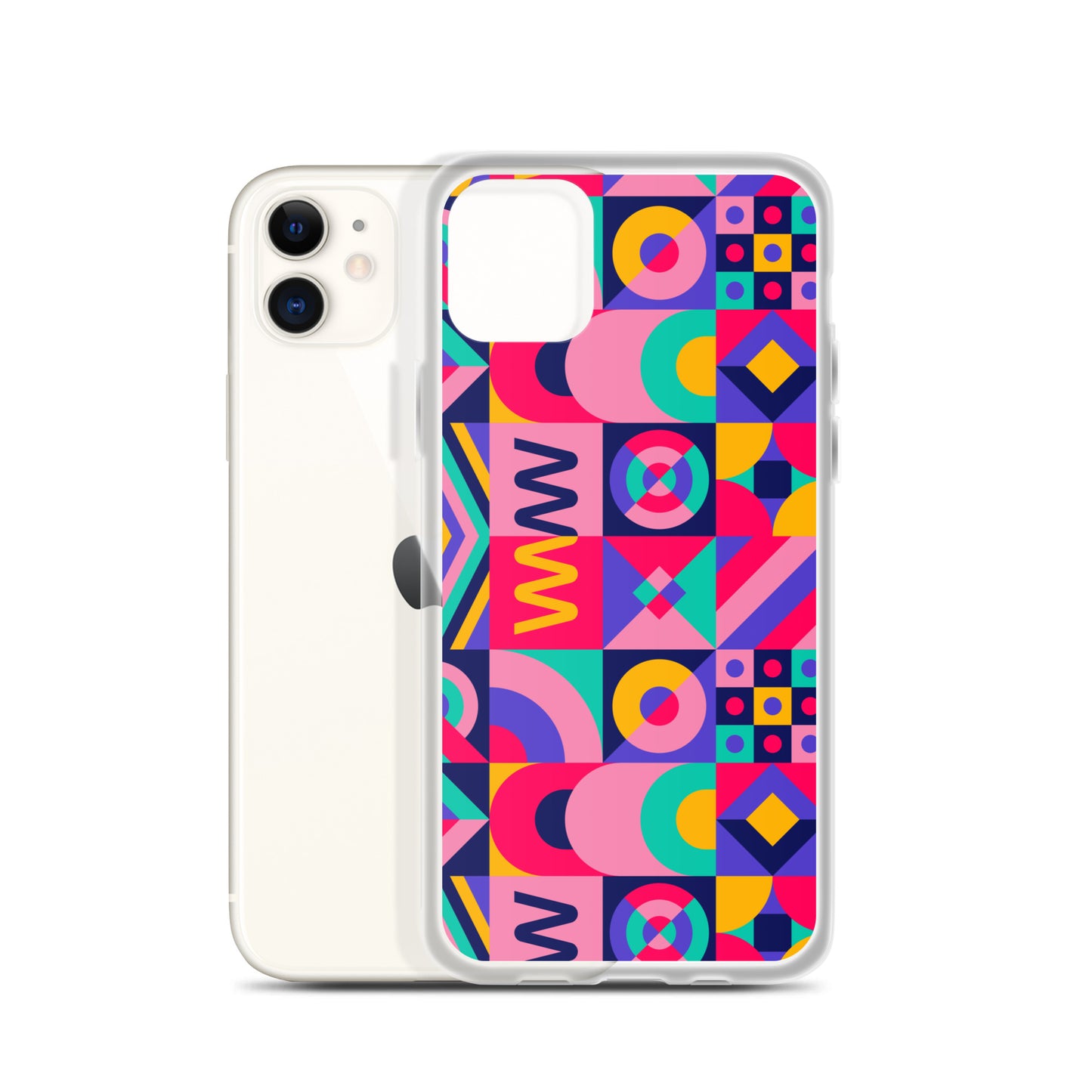 Colorful Geometric Pattern Clear Case for iPhone®