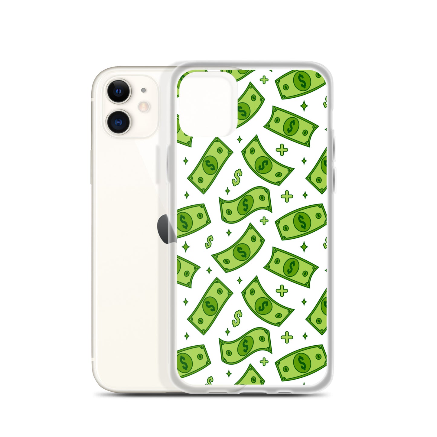 Dollar Currency Banknotes Pattern Clear Case for iPhone®