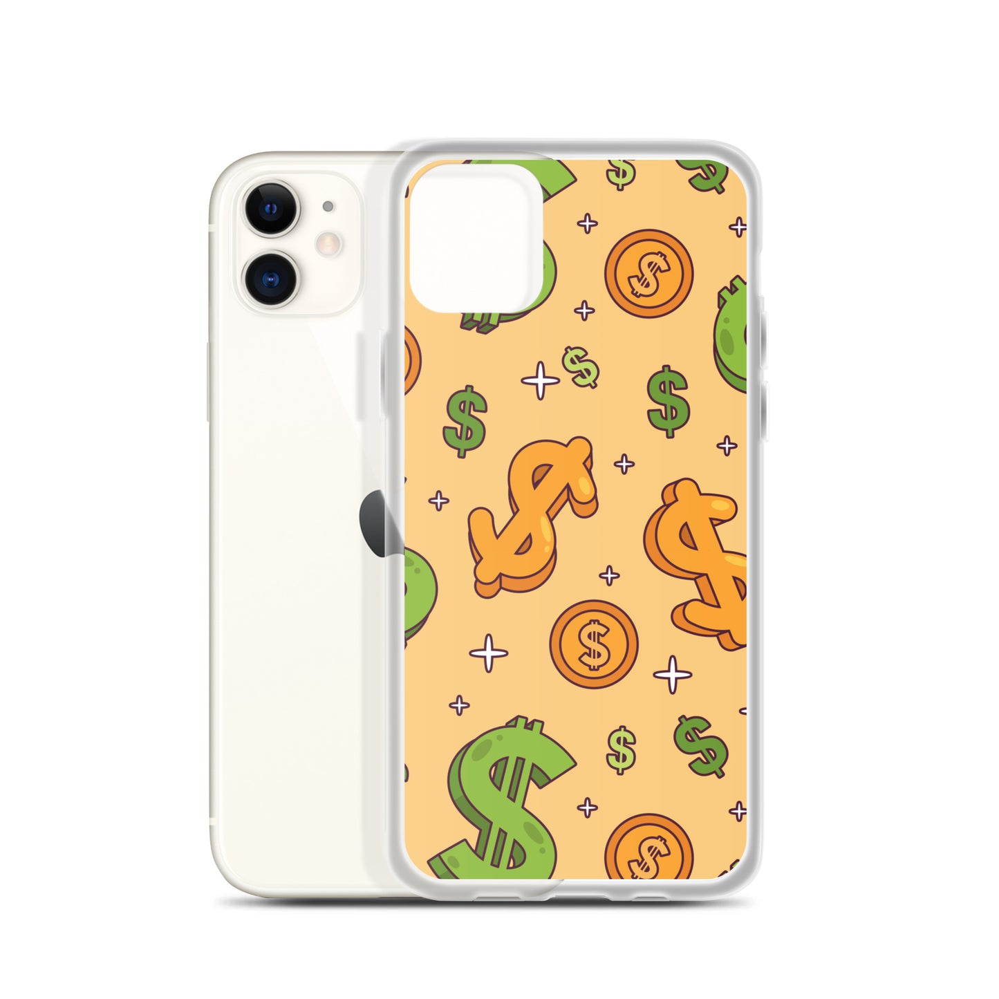 Dollar Currency Sign Pattern Clear Case for iPhone®