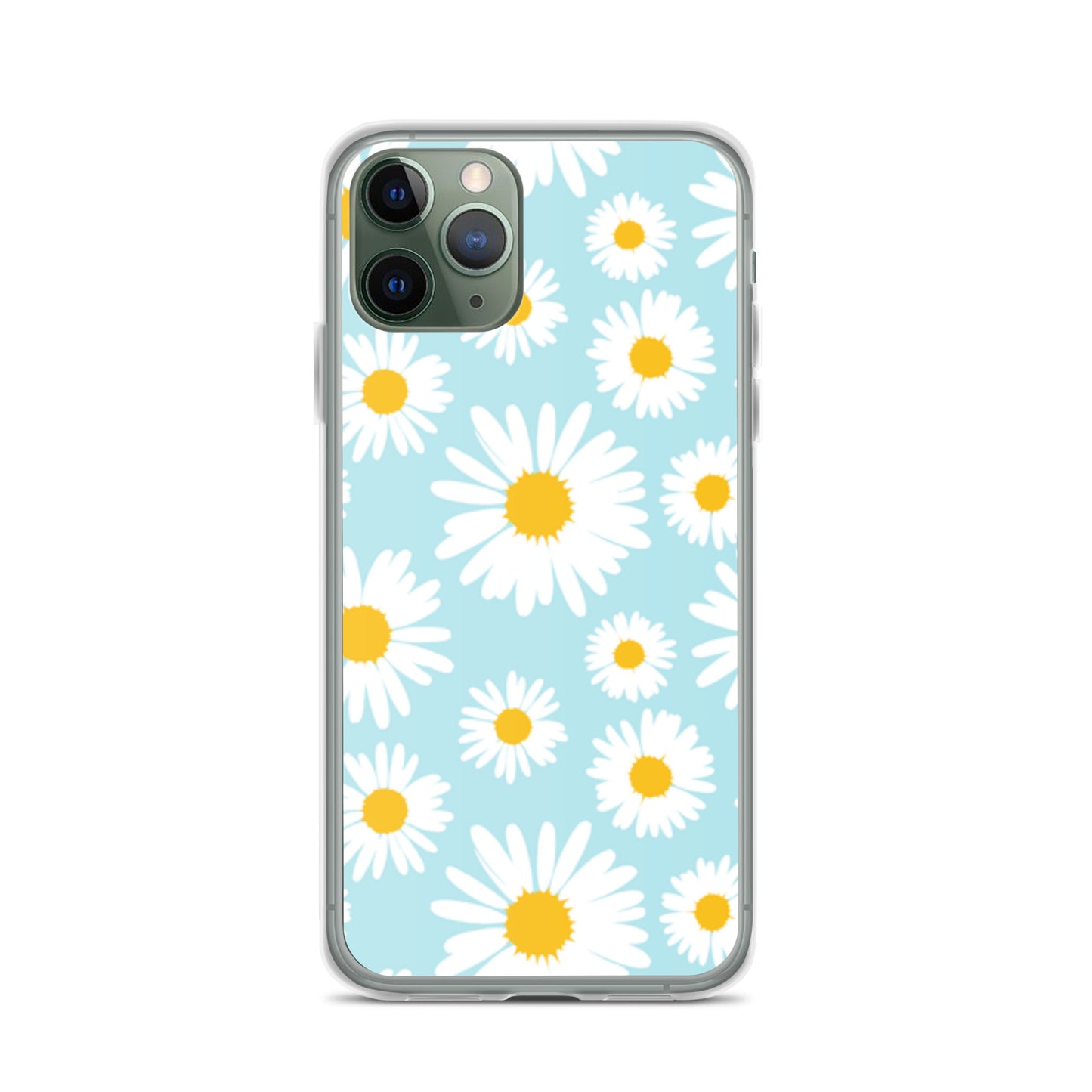 Lilly Flower Pattern Clear Case for iPhone