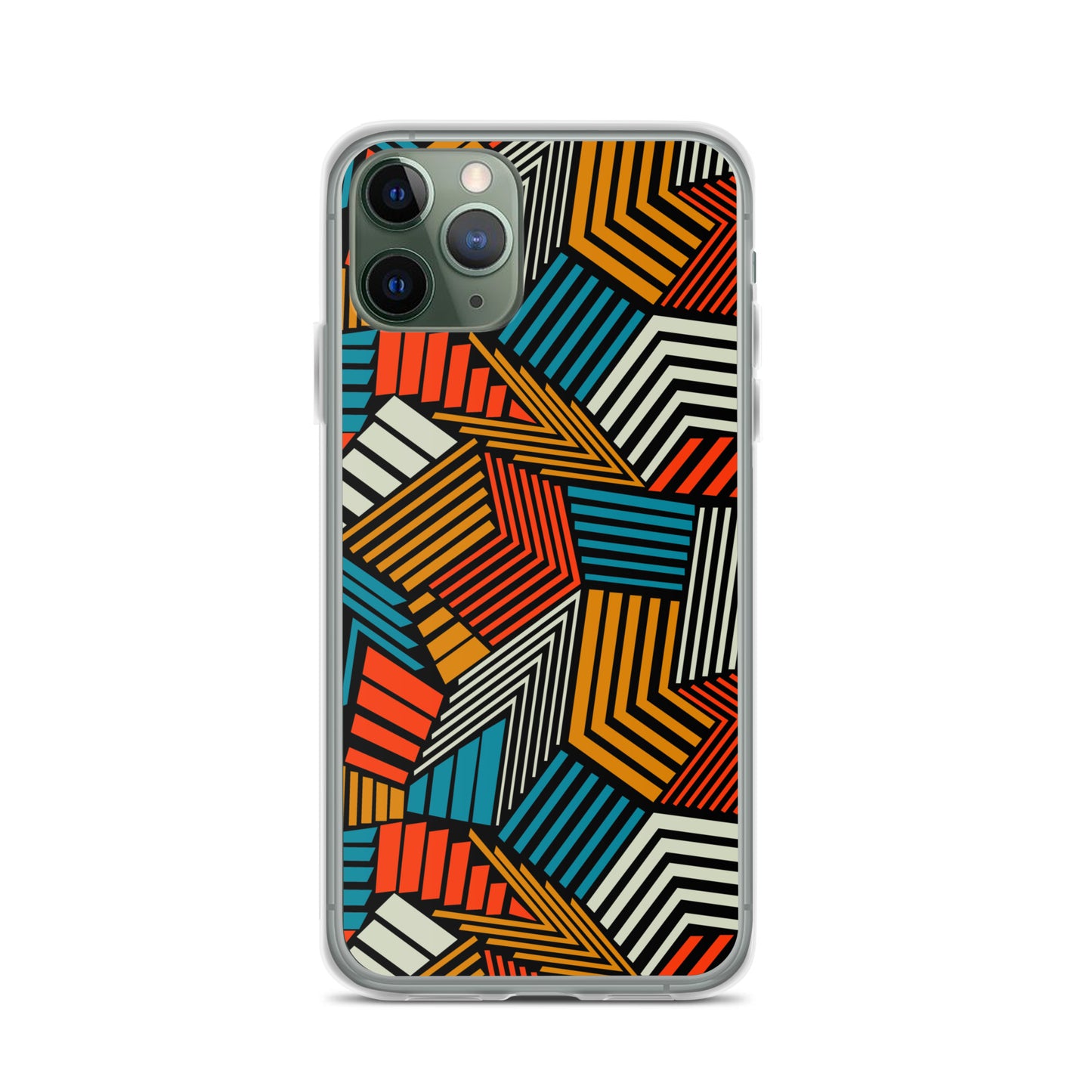 Seamless Abstract Pattern Depicting Colored Lines Clear Case for iPhone®