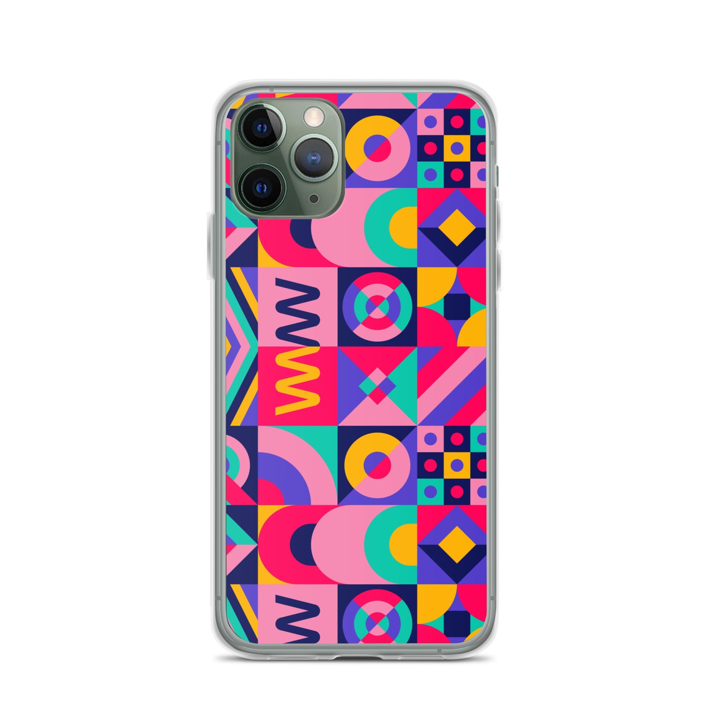 Colorful Geometric Pattern Clear Case for iPhone®