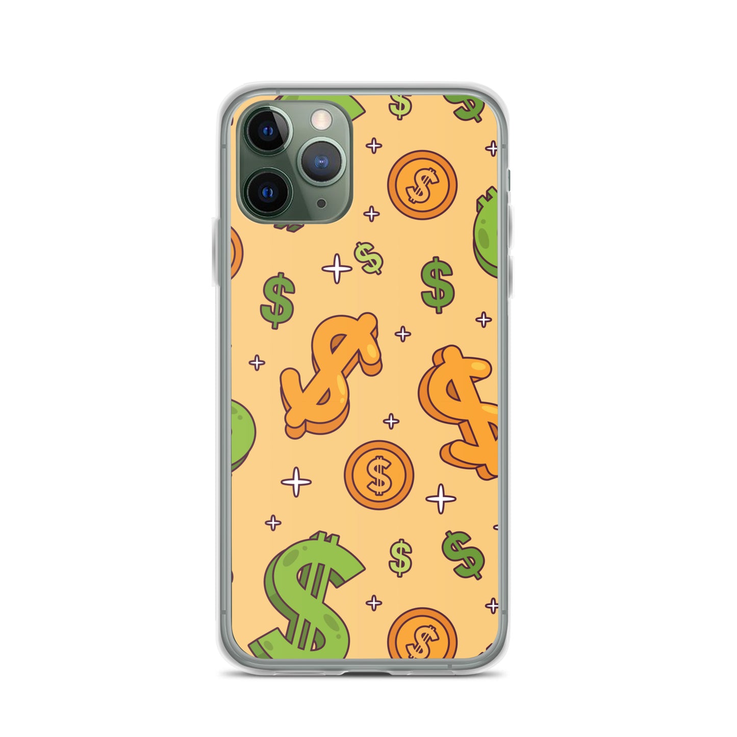 Dollar Currency Sign Pattern Clear Case for iPhone®
