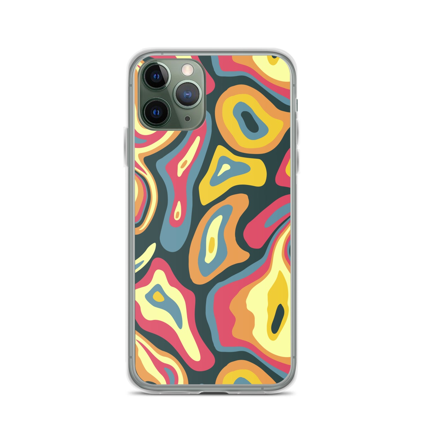 Colorful Groovy Psychedelic Pattern Clear Case for iPhone®