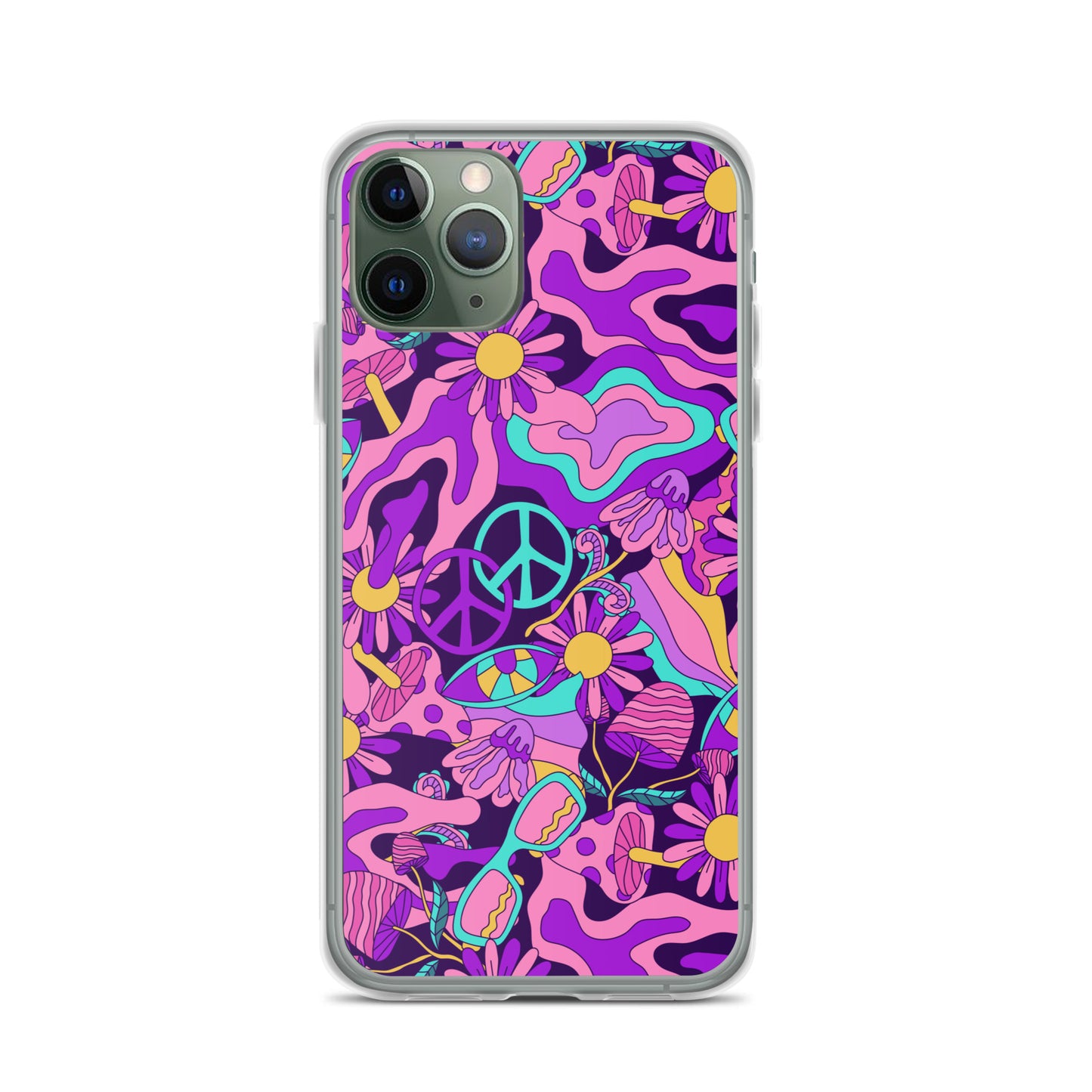 Colorful Psychedelic Pattern Clear Case for iPhone®