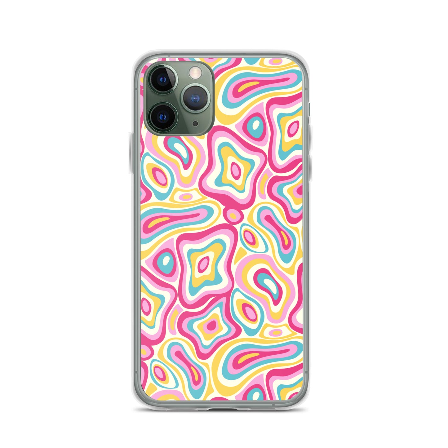 Colorful Groovy Psychedelic Pattern Clear Case for iPhone®