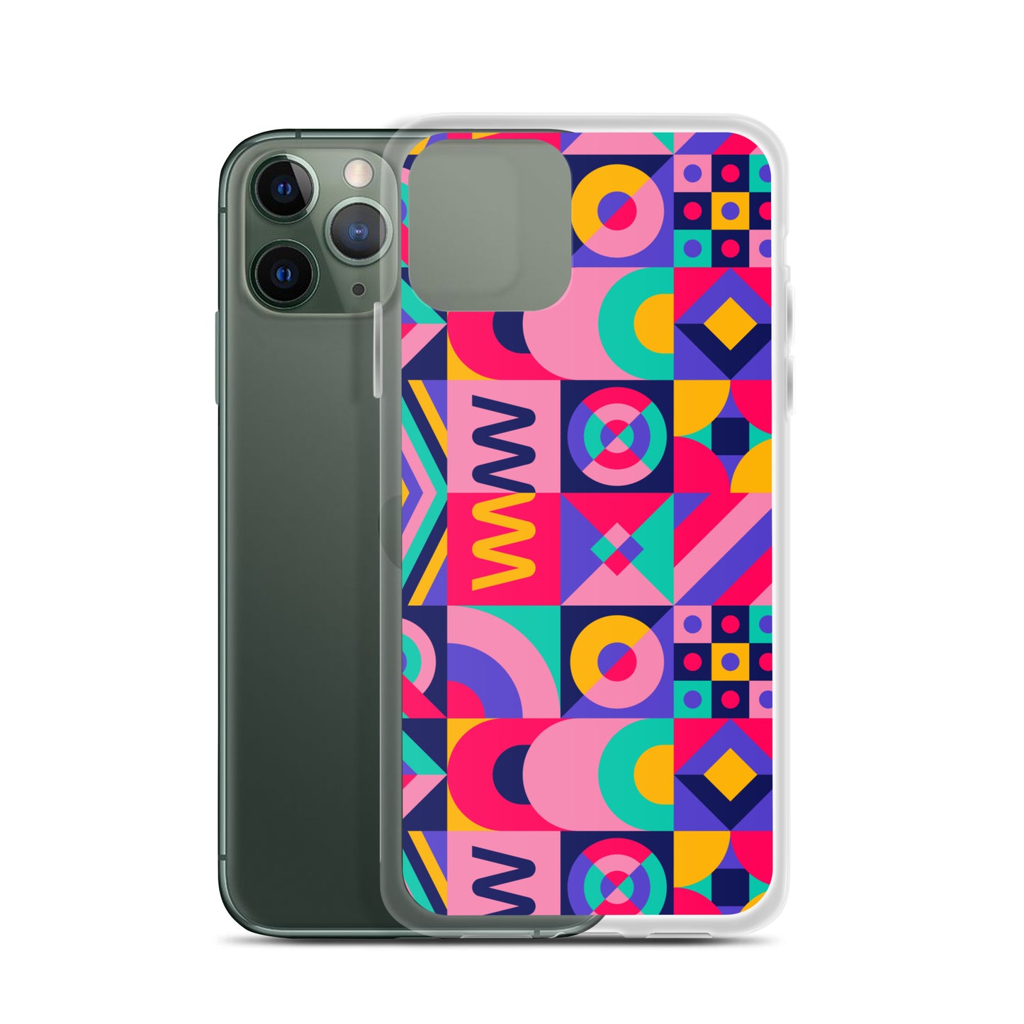 Colorful Geometric Pattern Clear Case for iPhone®