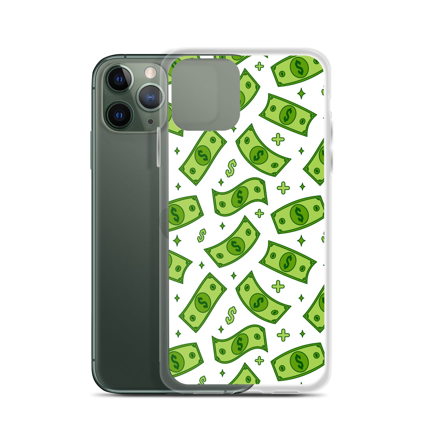 Dollar Currency Banknotes Pattern Clear Case for iPhone®