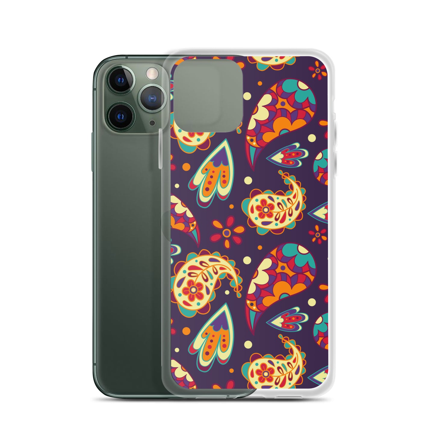 Elegant Colorful Paisley Pattern Clear Case for iPhone®
