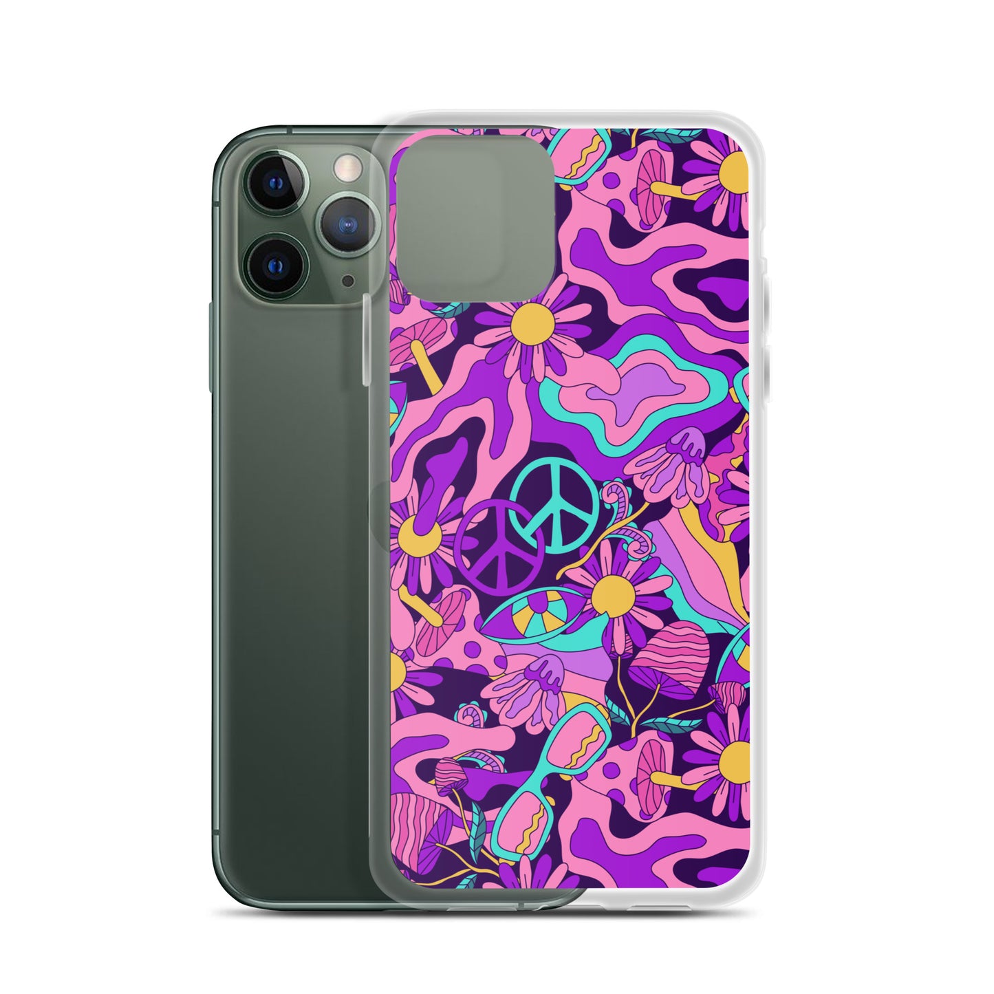 Colorful Psychedelic Pattern Clear Case for iPhone®