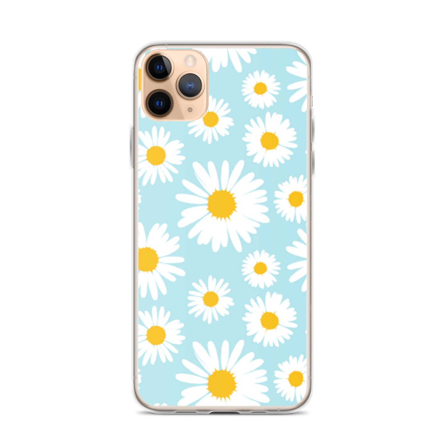 Lilly Flower Pattern Clear Case for iPhone
