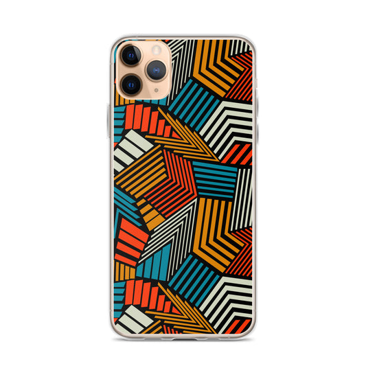Seamless Abstract Pattern Depicting Colored Lines Clear Case for iPhone®