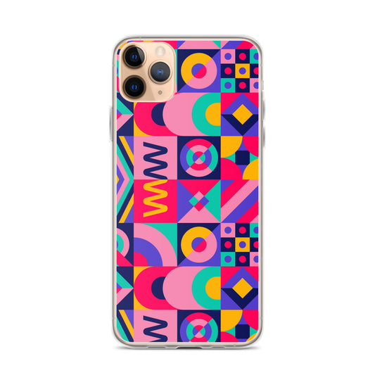 Colorful Geometric Pattern Clear Case for iPhone®