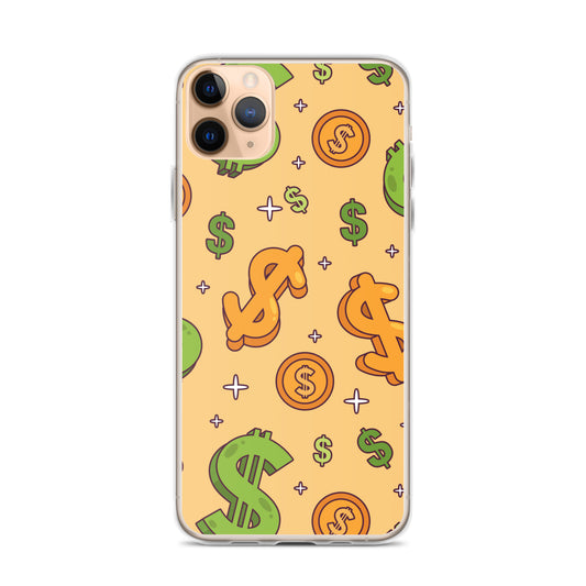 Dollar Currency Sign Pattern Clear Case for iPhone®