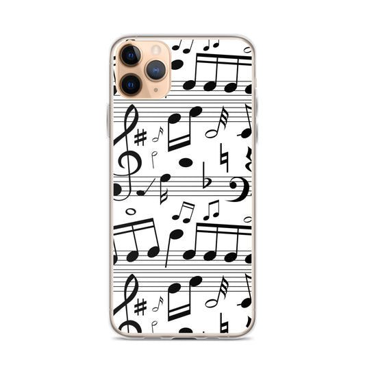 Seamless Music Notes Scales Clear Case for iPhone®