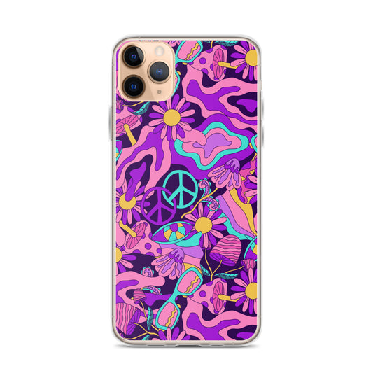 Colorful Psychedelic Pattern Clear Case for iPhone®