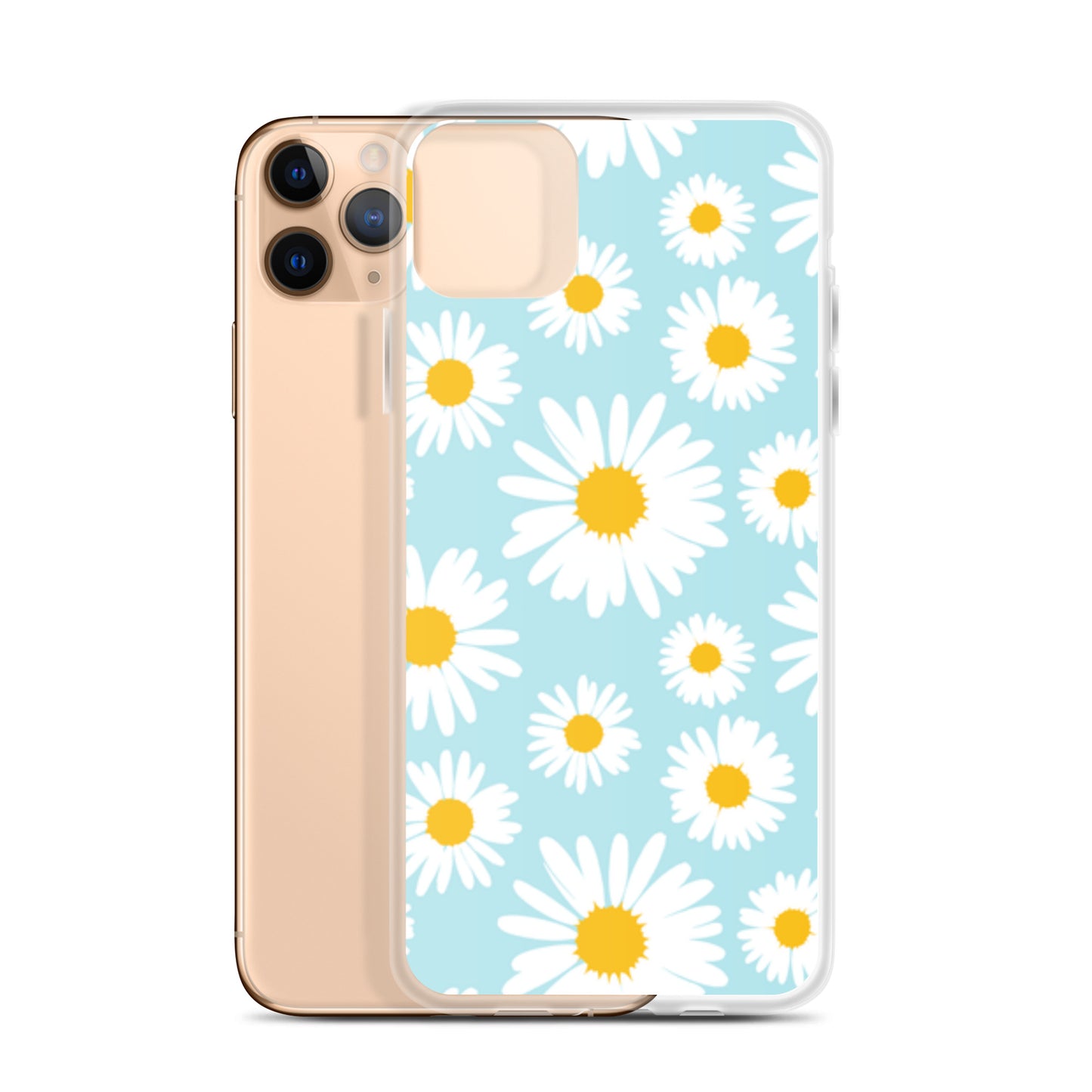 Lilly Flower Pattern Clear Case for iPhone