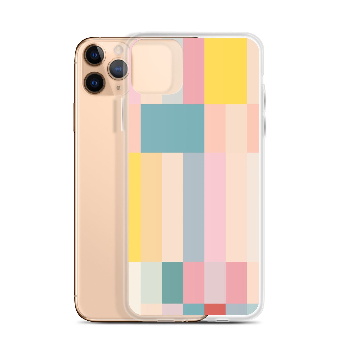 Abstract Pastel Stripes Clear Case for iPhone®