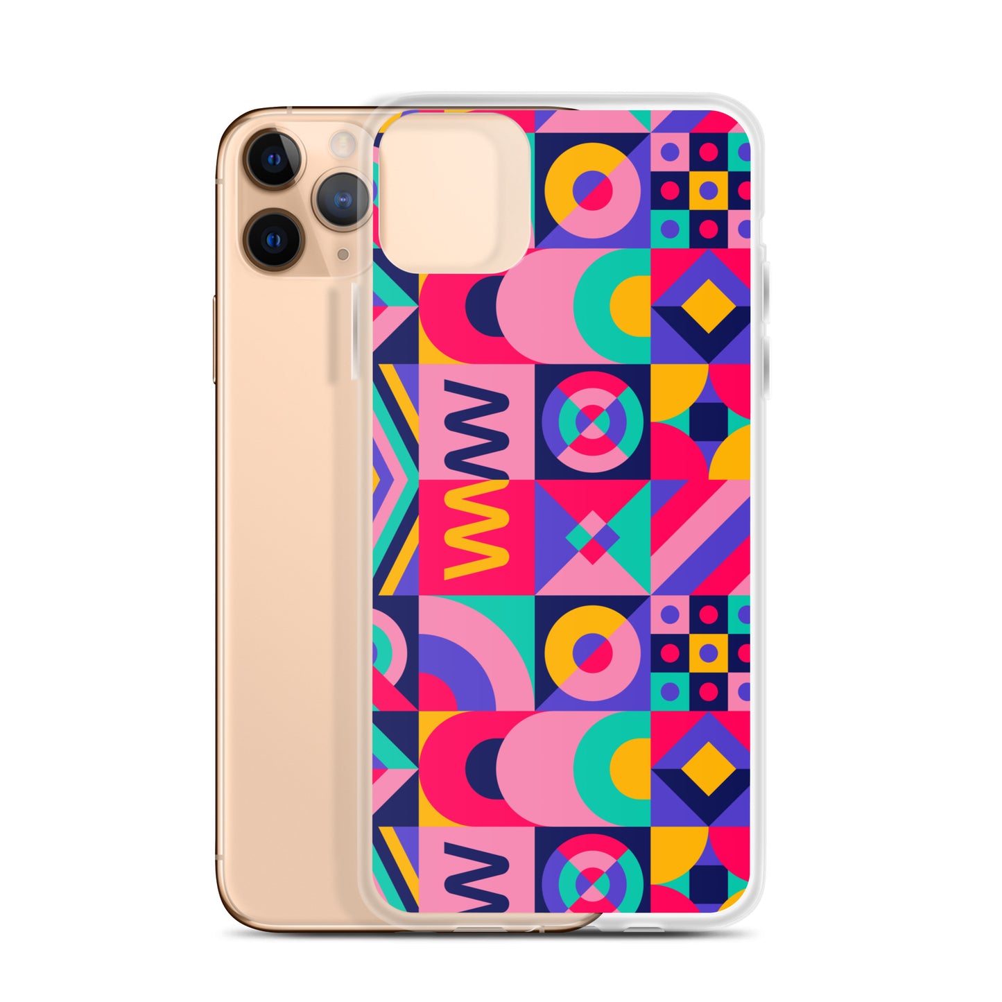 Colorful Geometric Pattern Clear Case for iPhone®