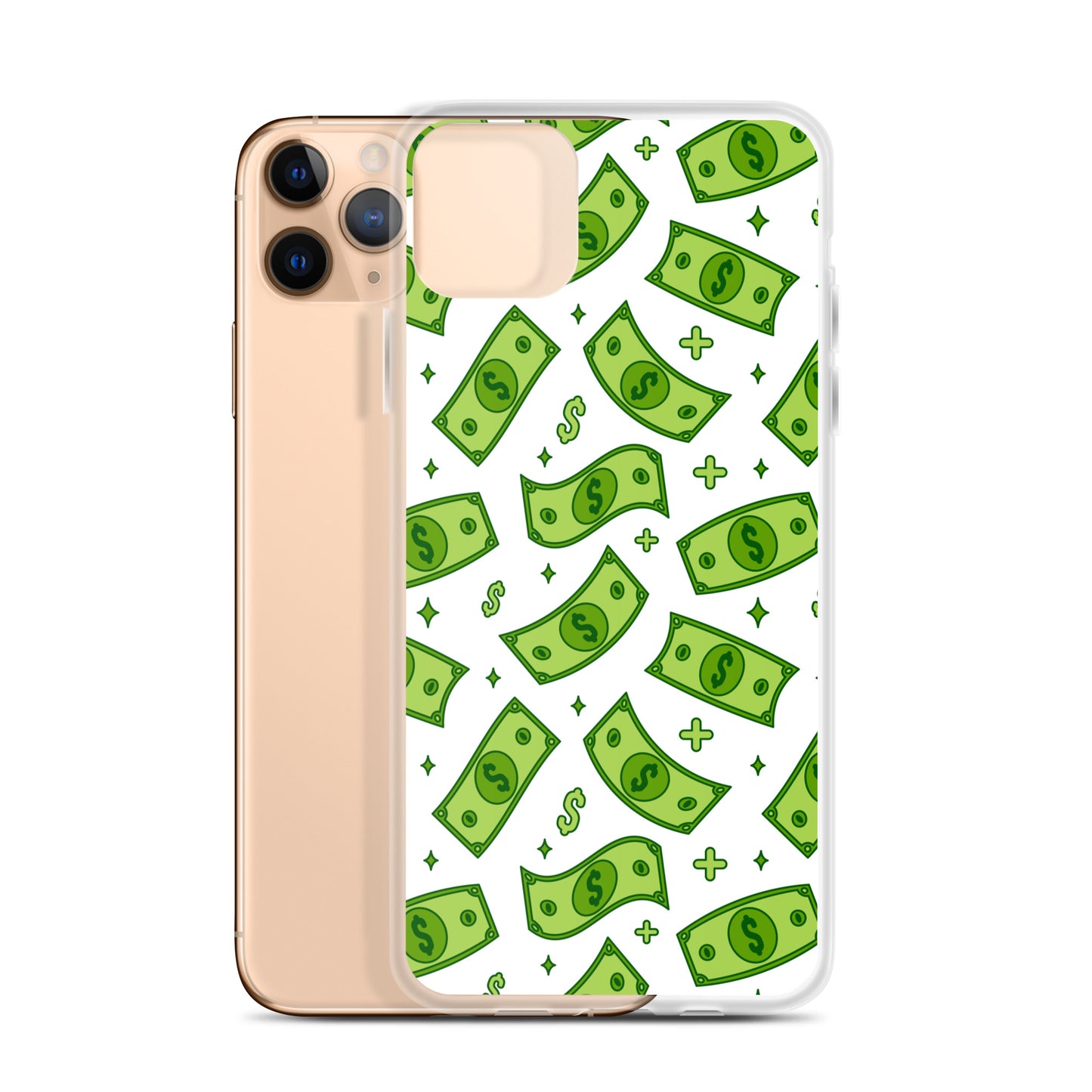 Dollar Currency Banknotes Pattern Clear Case for iPhone®