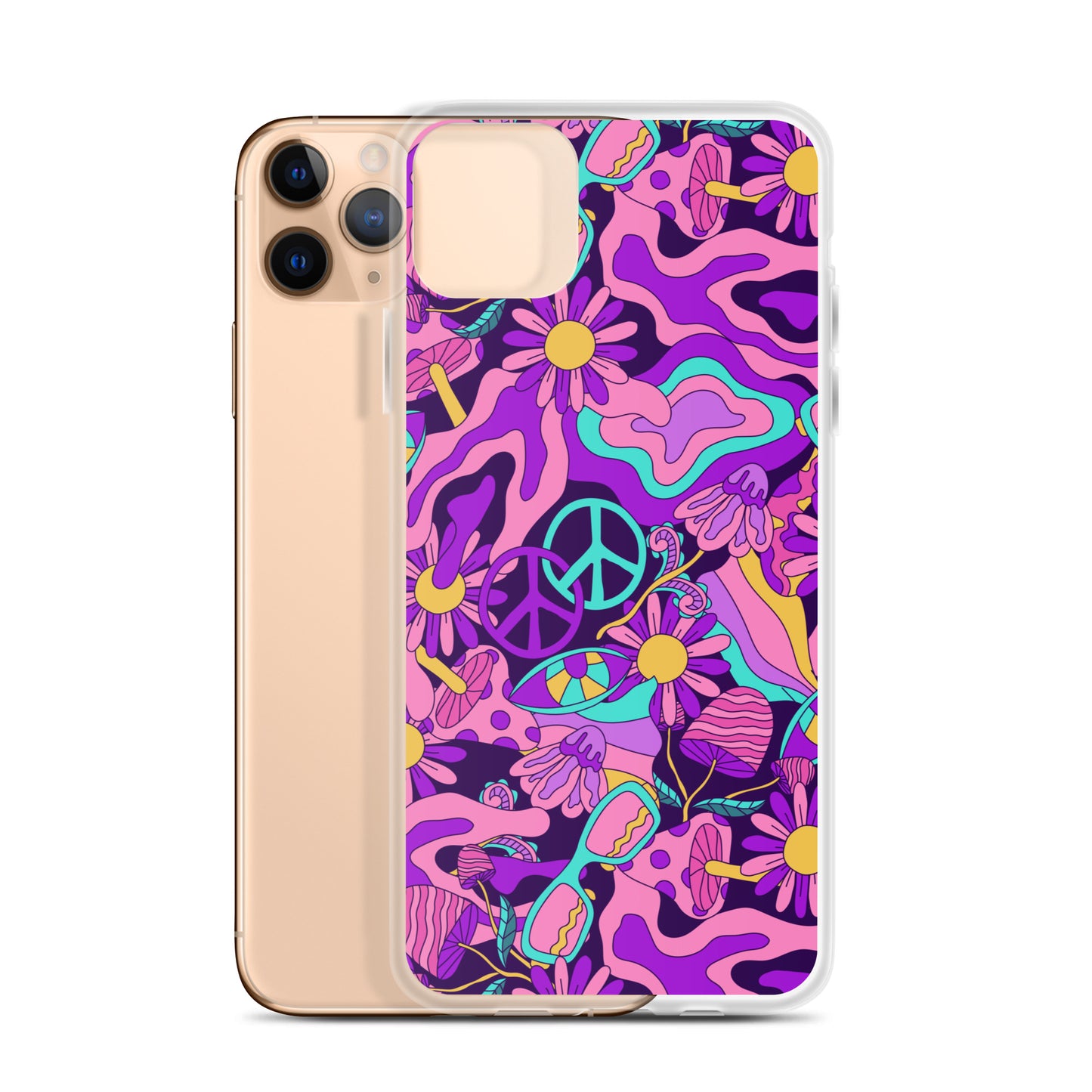 Colorful Psychedelic Pattern Clear Case for iPhone®