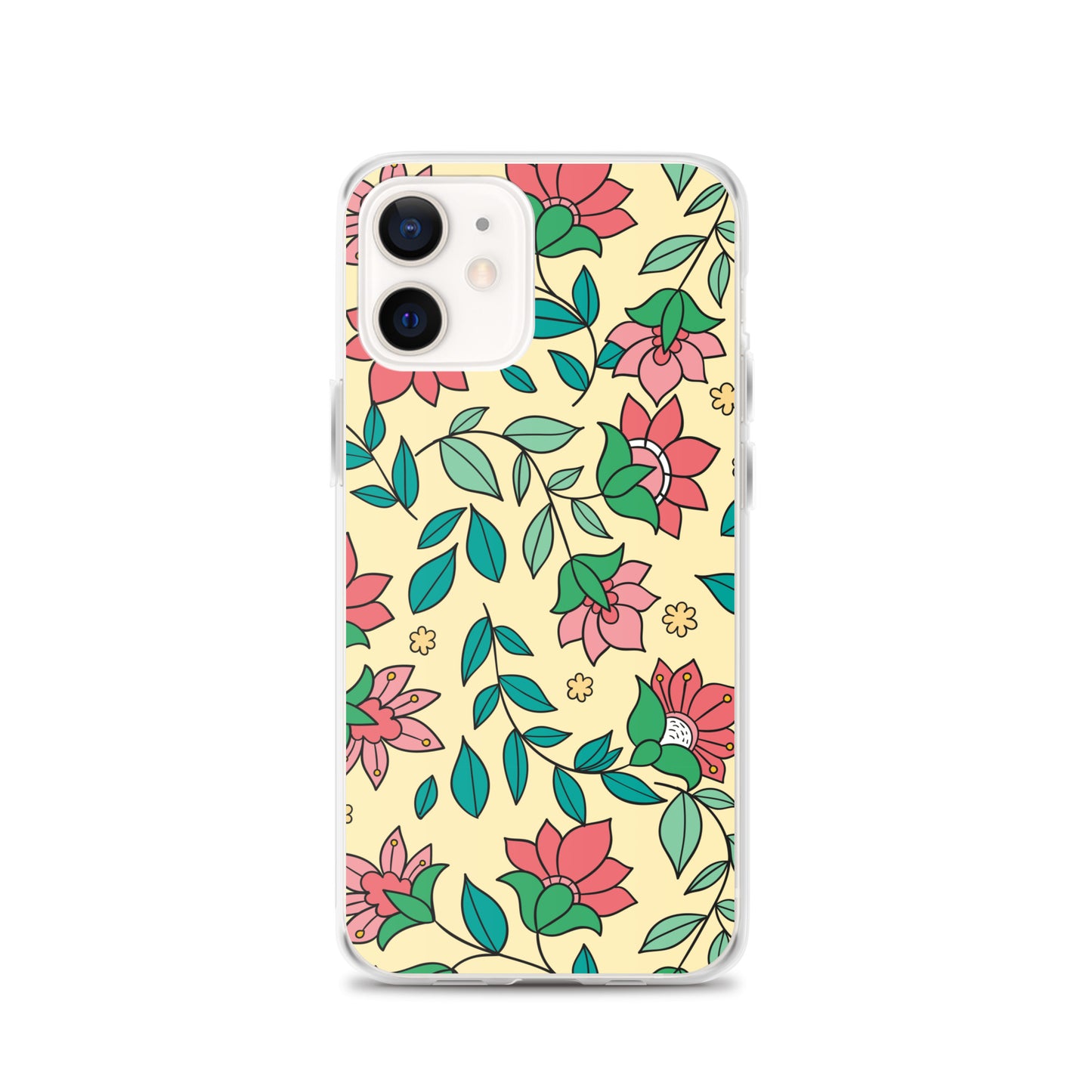 Elegant Flower And Leaves Decorative Pattern Clear Case for iPhone®