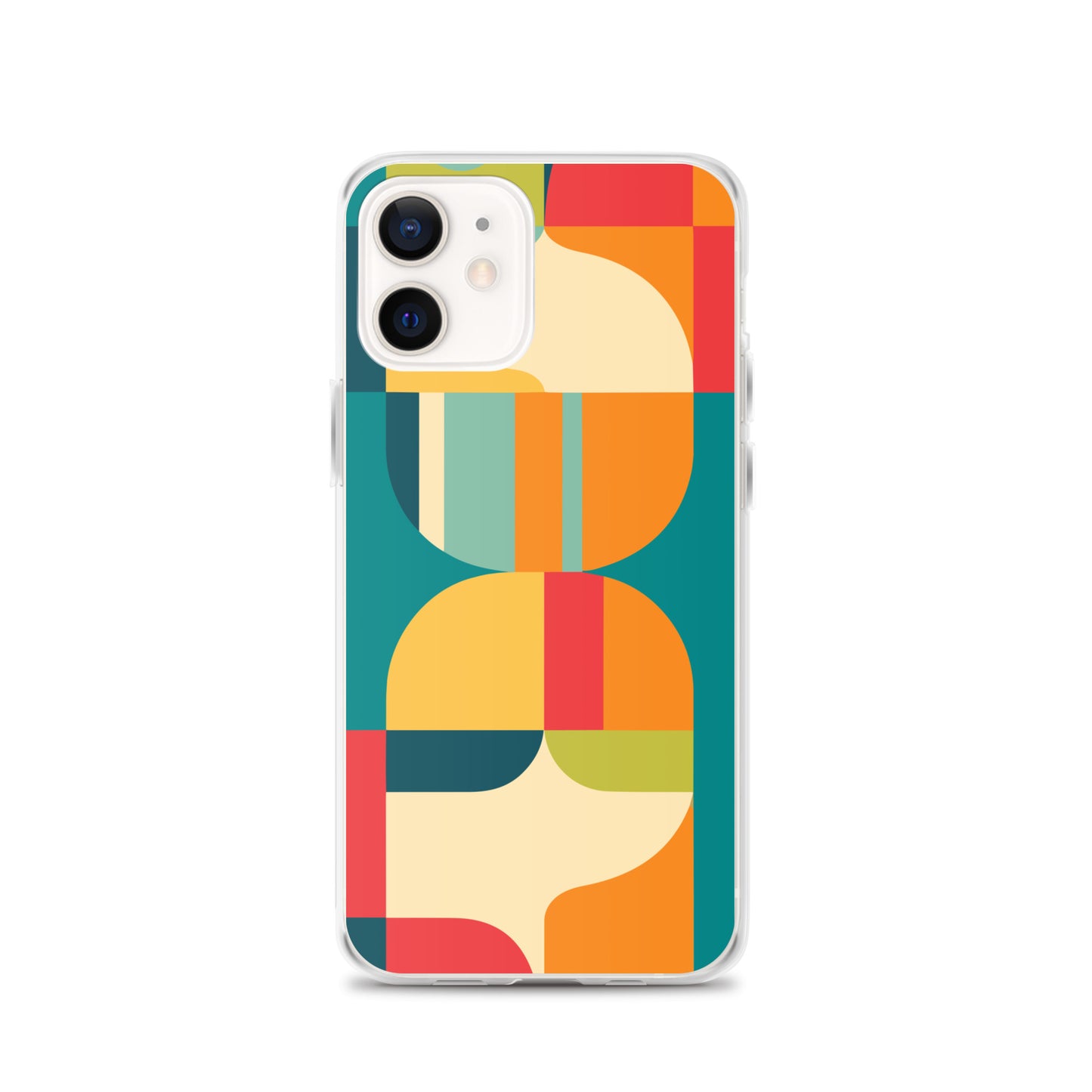 Abstract Retro Style Shapes Pattern Clear Case for iPhone®