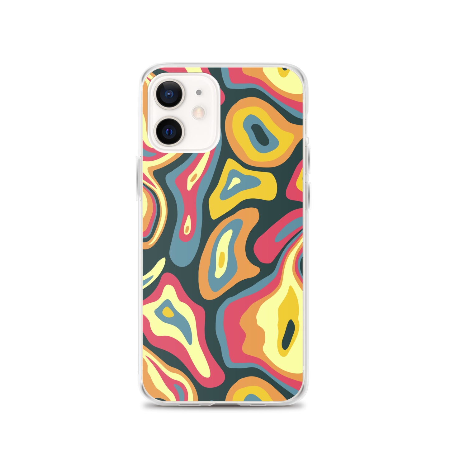 Colorful Groovy Psychedelic Pattern Clear Case for iPhone®