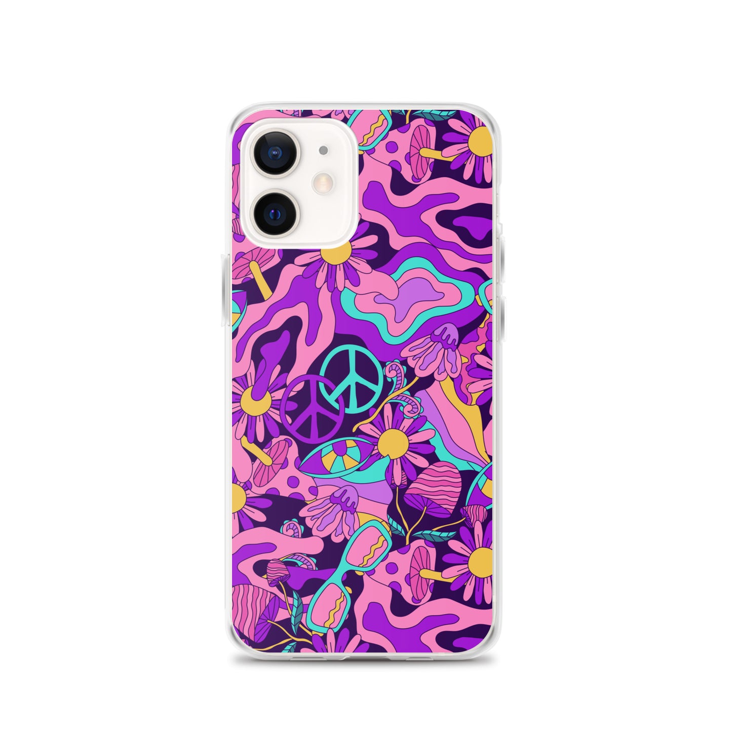 Colorful Psychedelic Pattern Clear Case for iPhone®