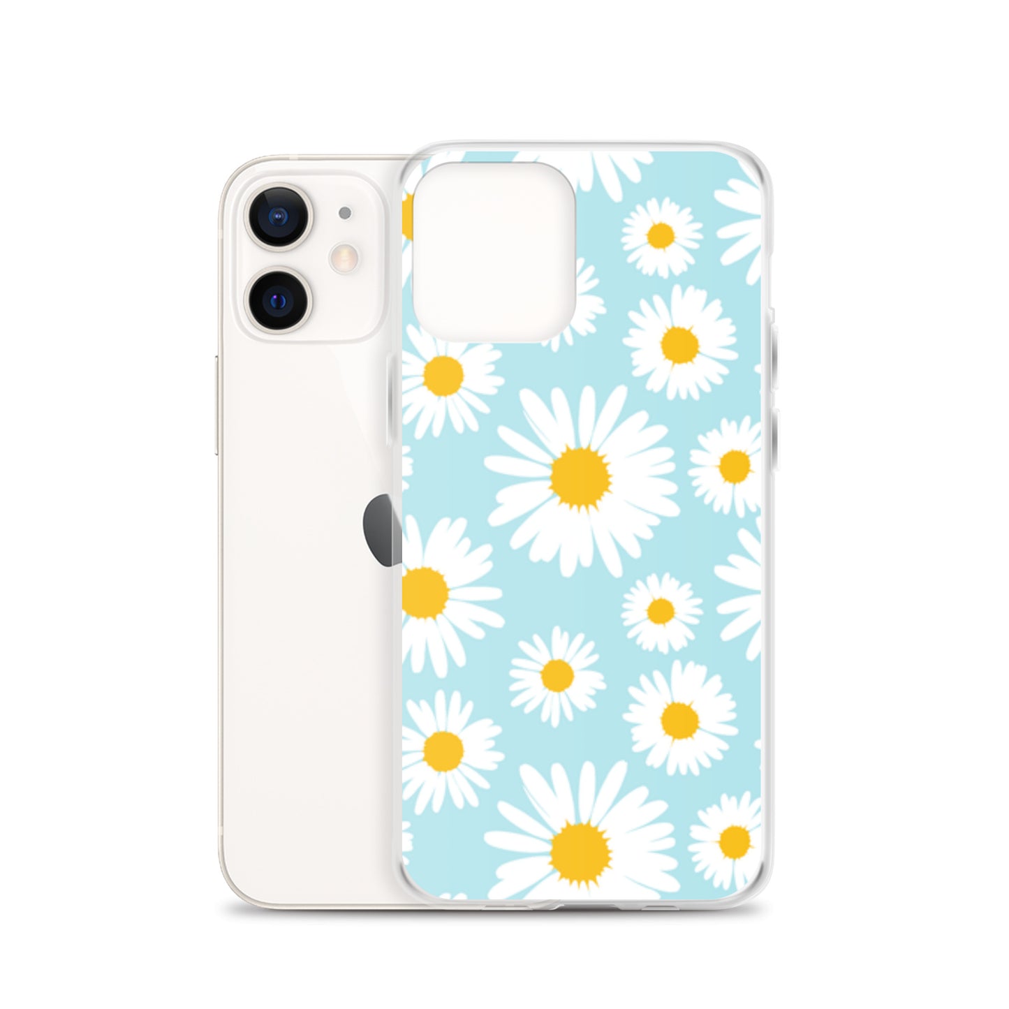 Lilly Flower Pattern Clear Case for iPhone