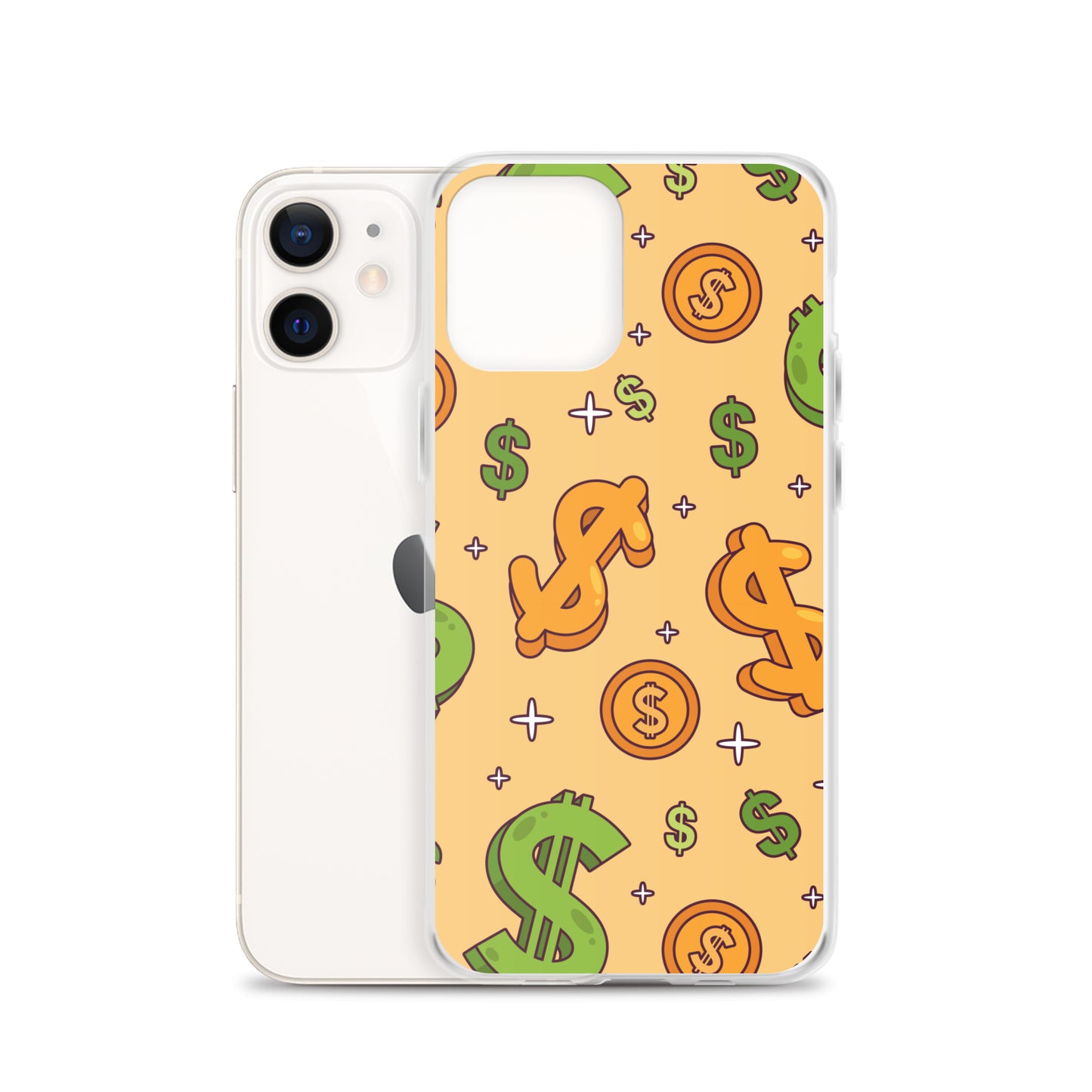 Dollar Currency Sign Pattern Clear Case for iPhone®