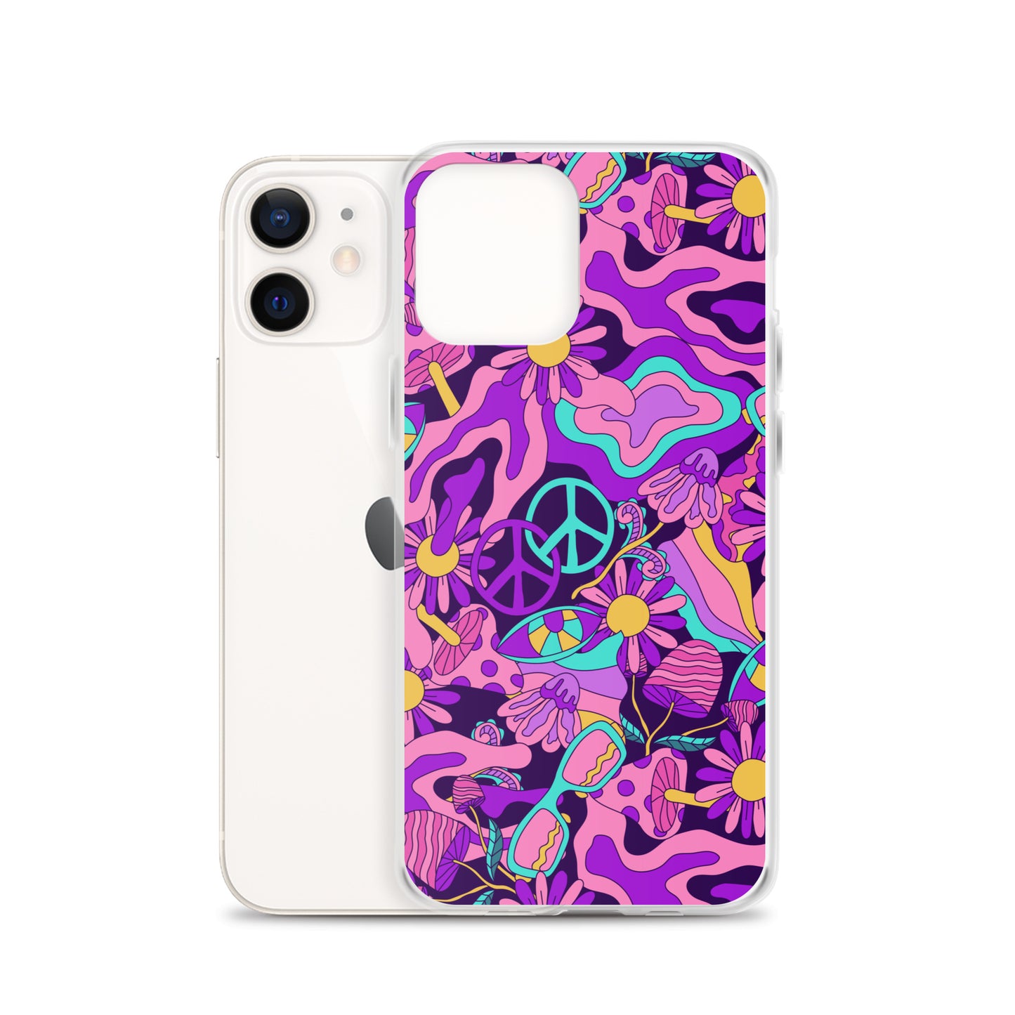 Colorful Psychedelic Pattern Clear Case for iPhone®