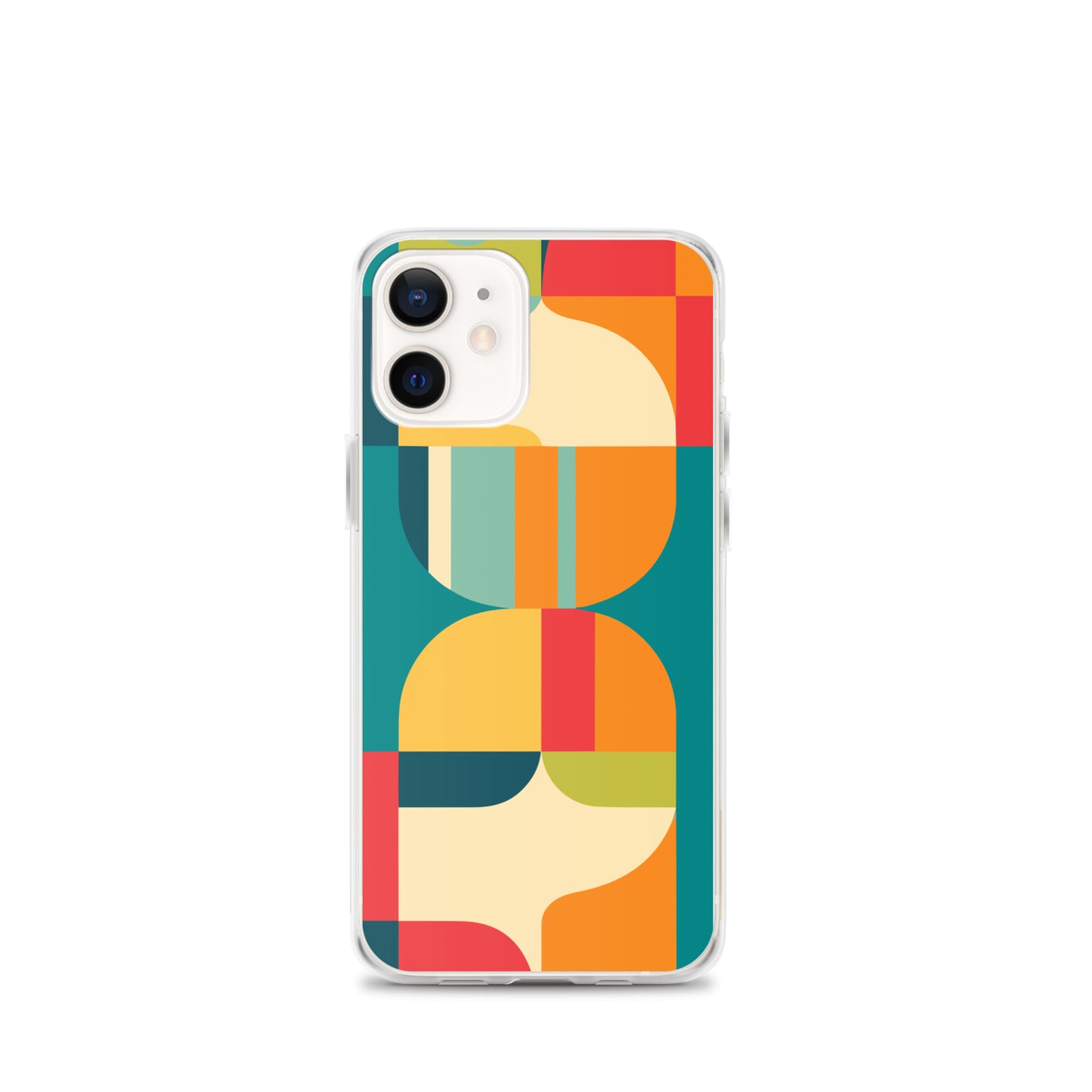 Abstract Retro Style Shapes Pattern Clear Case for iPhone®