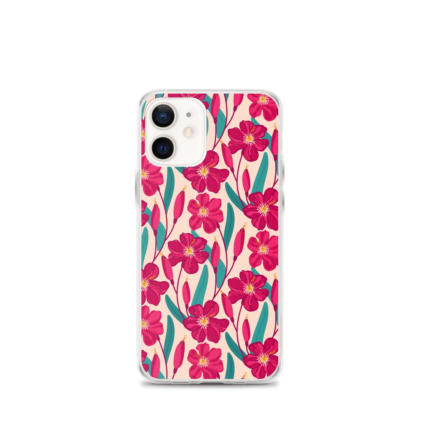 Hibiscus Flower Pattern Clear Case for iPhone®