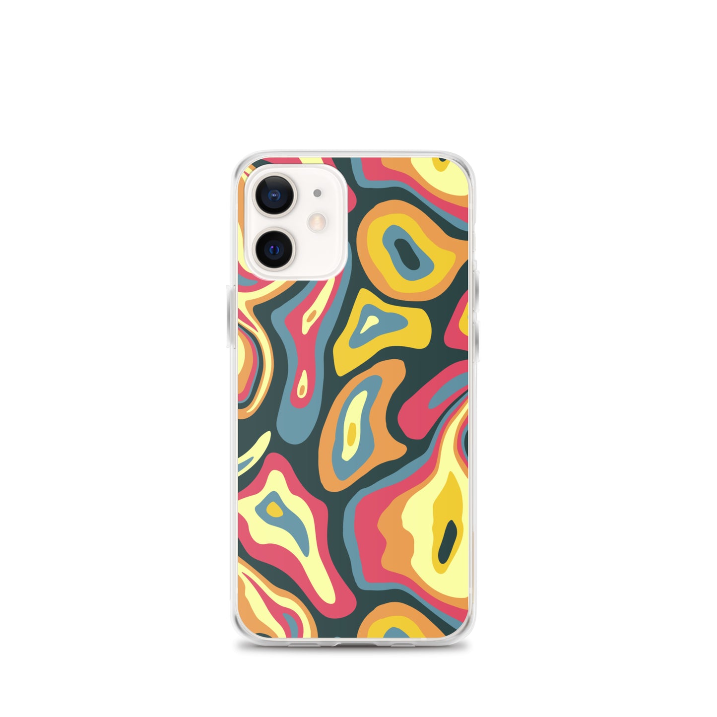 Colorful Groovy Psychedelic Pattern Clear Case for iPhone®