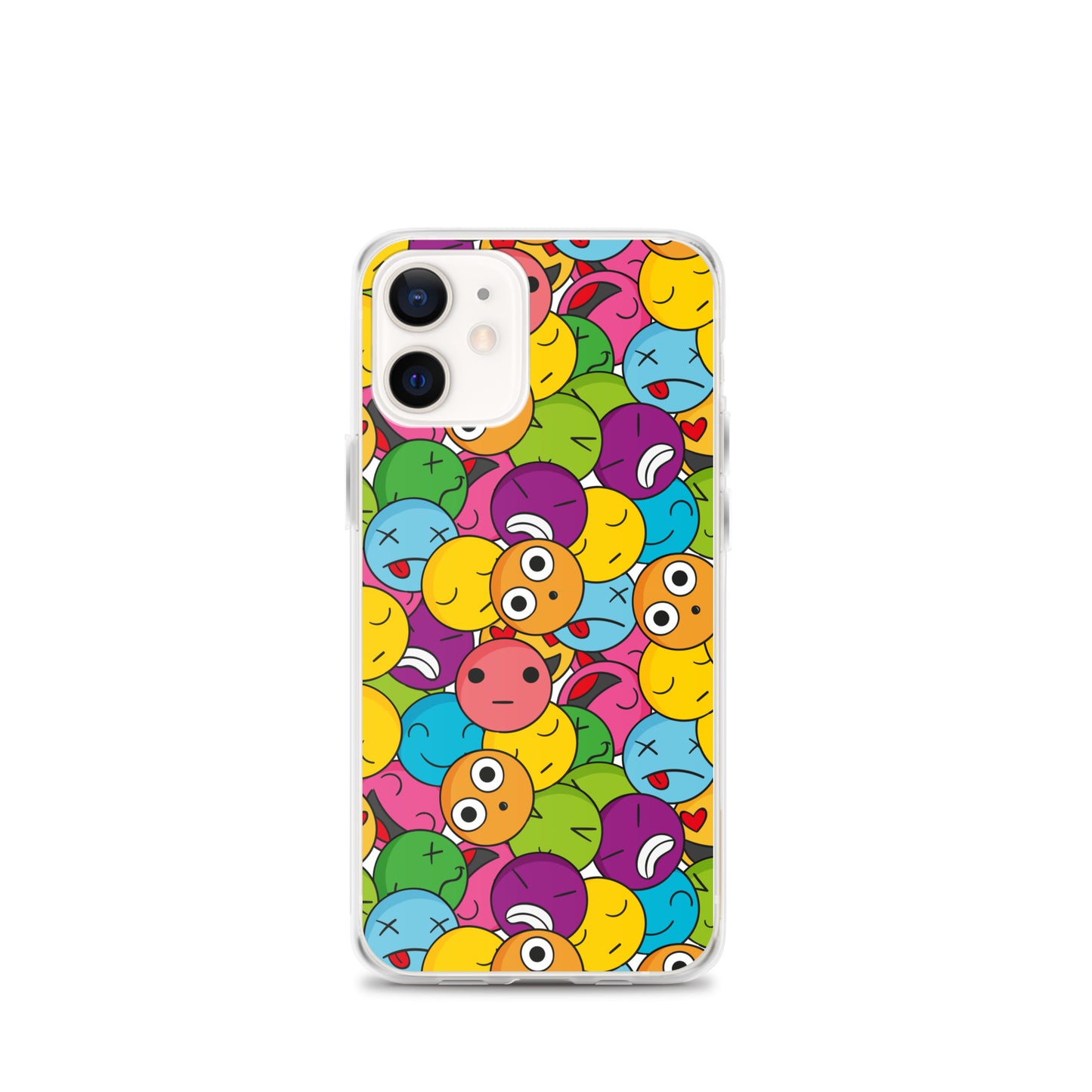 Creative Colorful Emoticons Pattern Clear Case for iPhone®