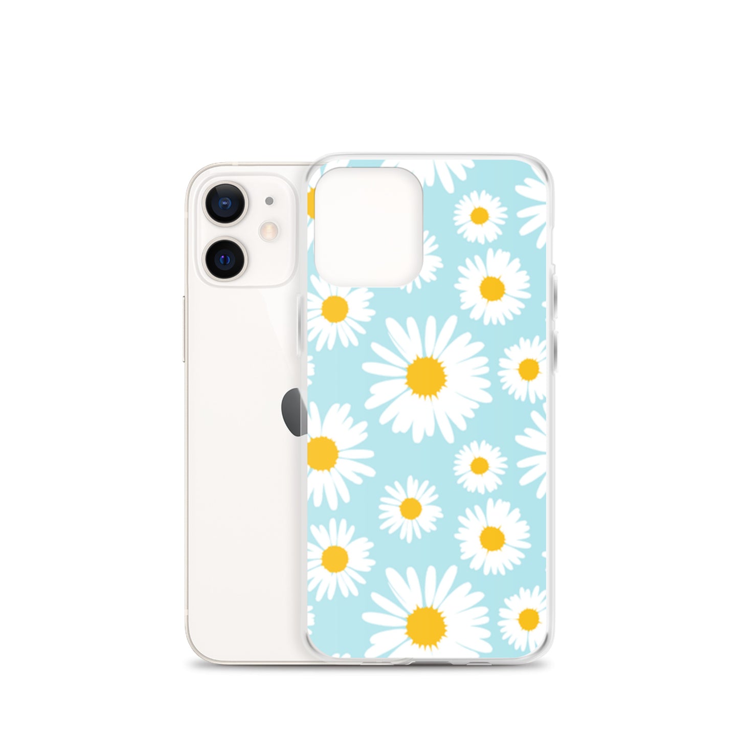 Lilly Flower Pattern Clear Case for iPhone