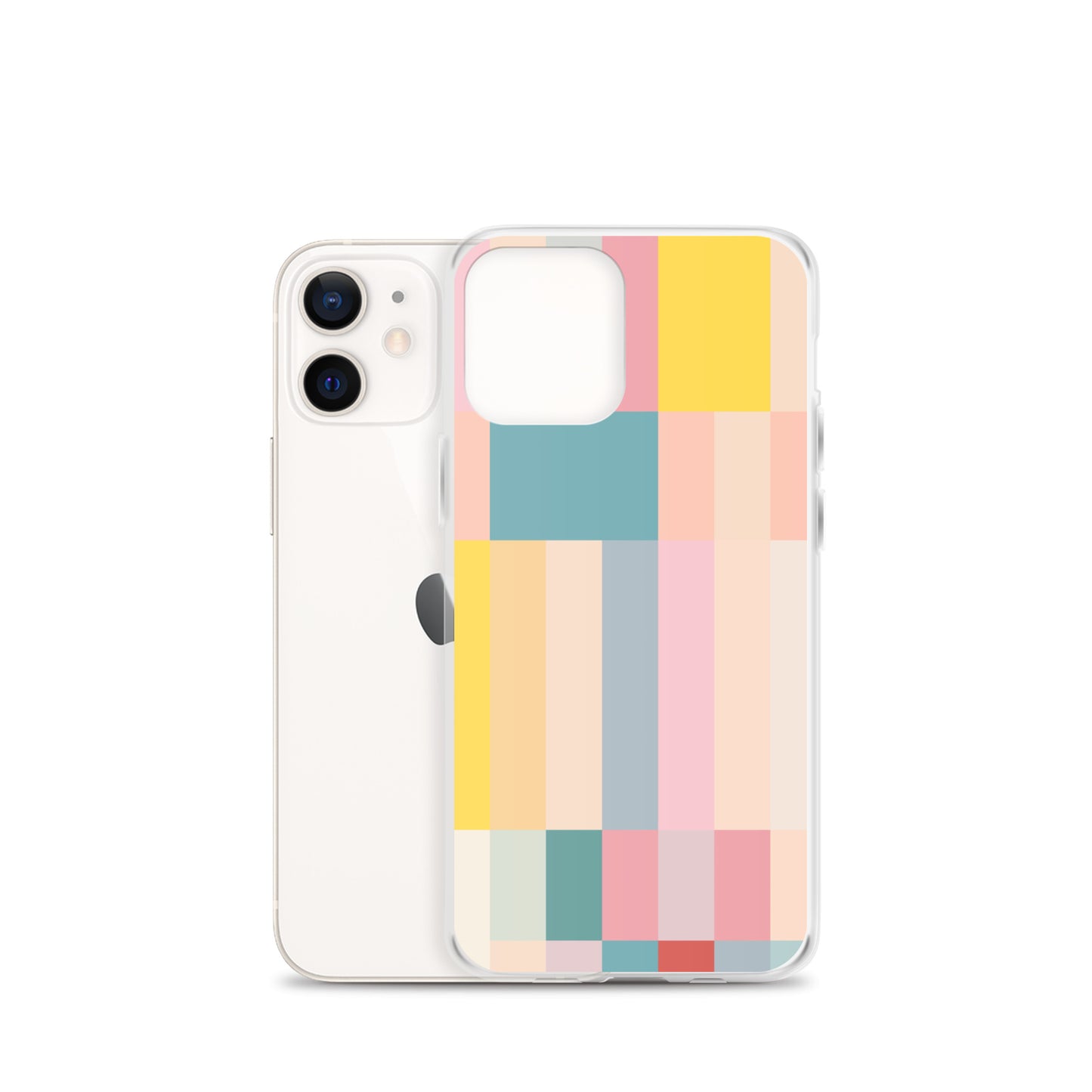Abstract Pastel Stripes Clear Case for iPhone®