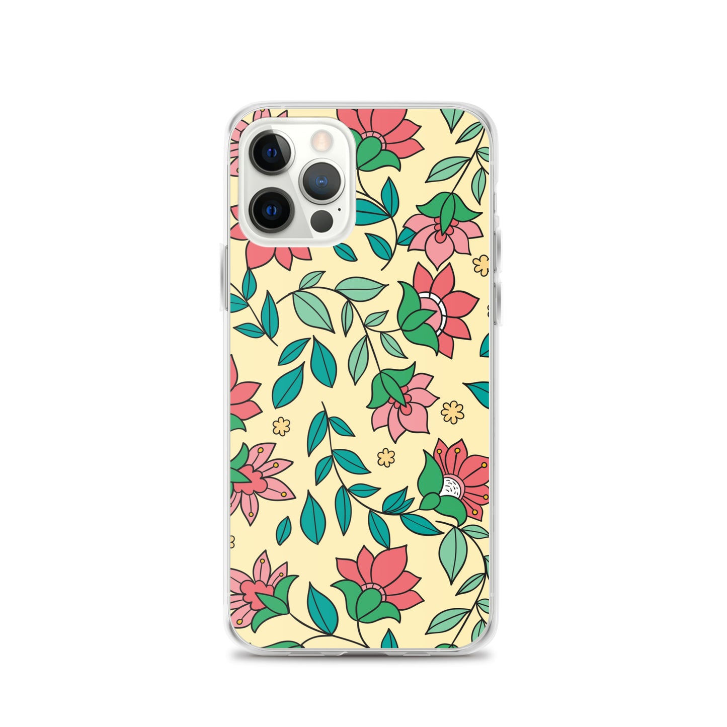 Elegant Flower And Leaves Decorative Pattern Clear Case for iPhone®