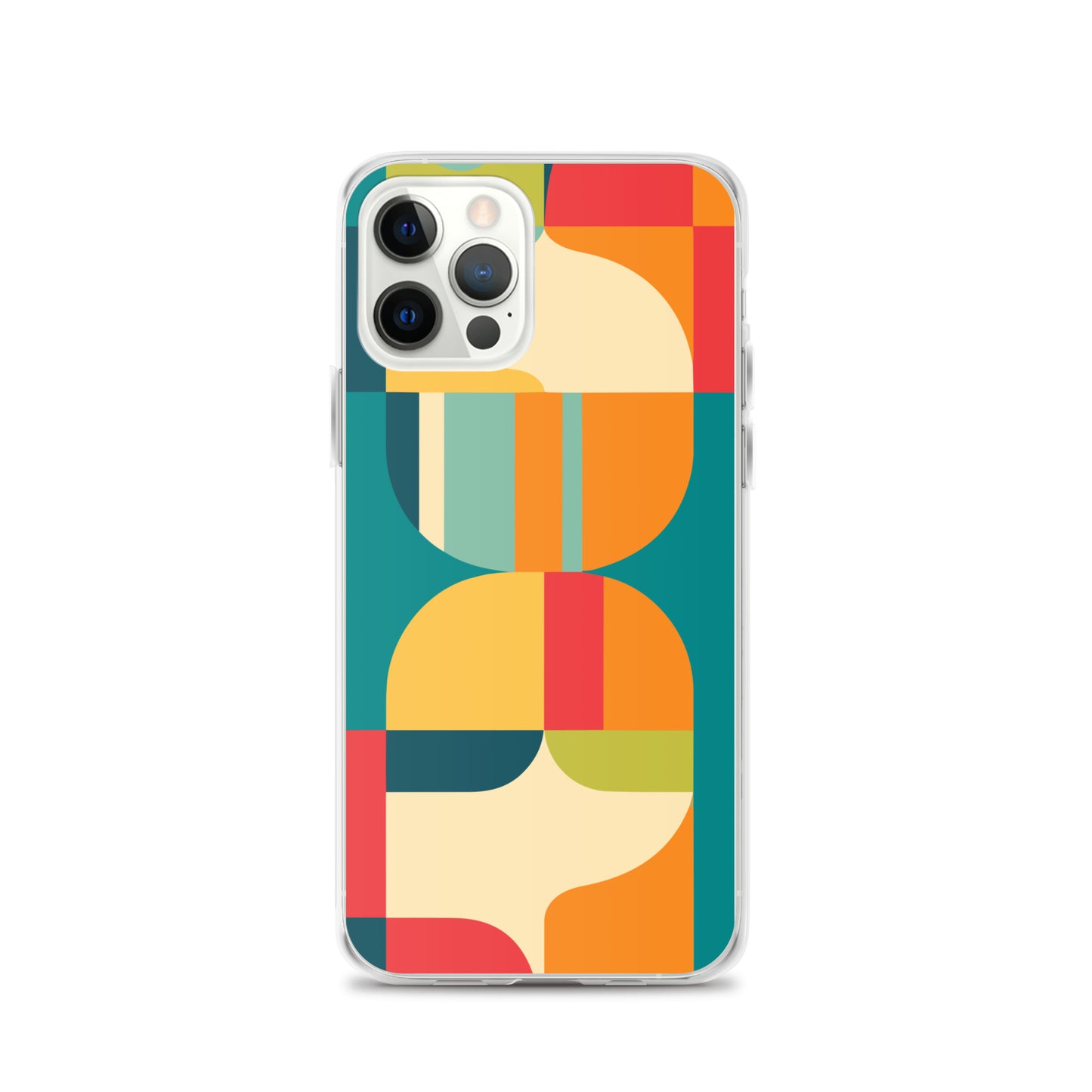 Abstract Retro Style Shapes Pattern Clear Case for iPhone®