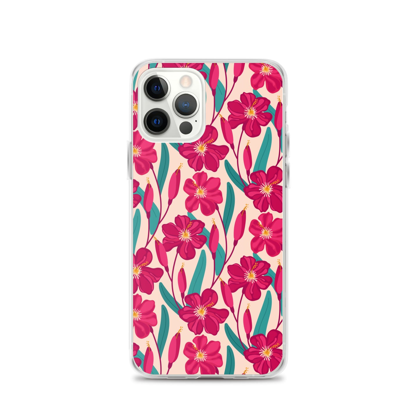 Hibiscus Flower Pattern Clear Case for iPhone®