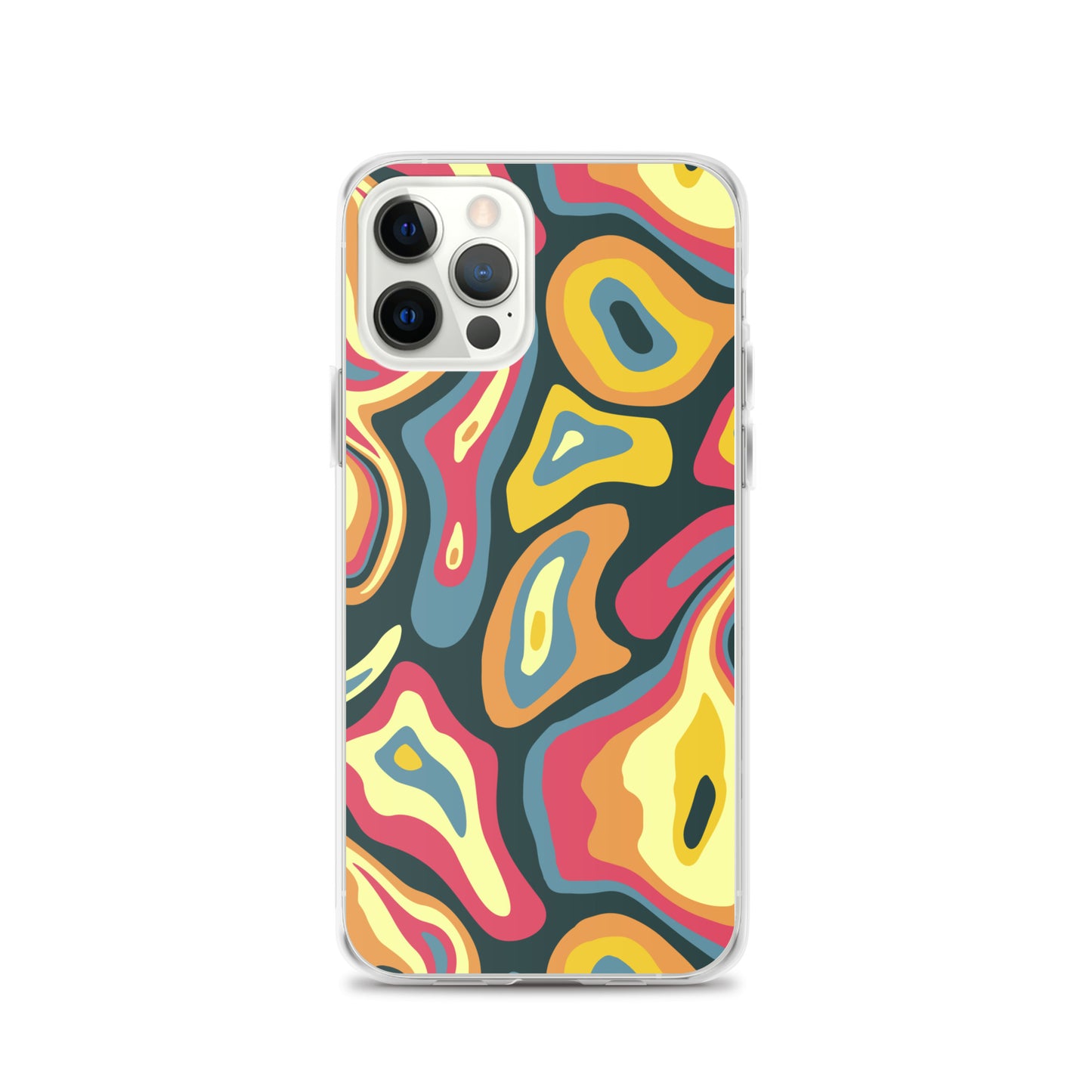 Colorful Groovy Psychedelic Pattern Clear Case for iPhone®