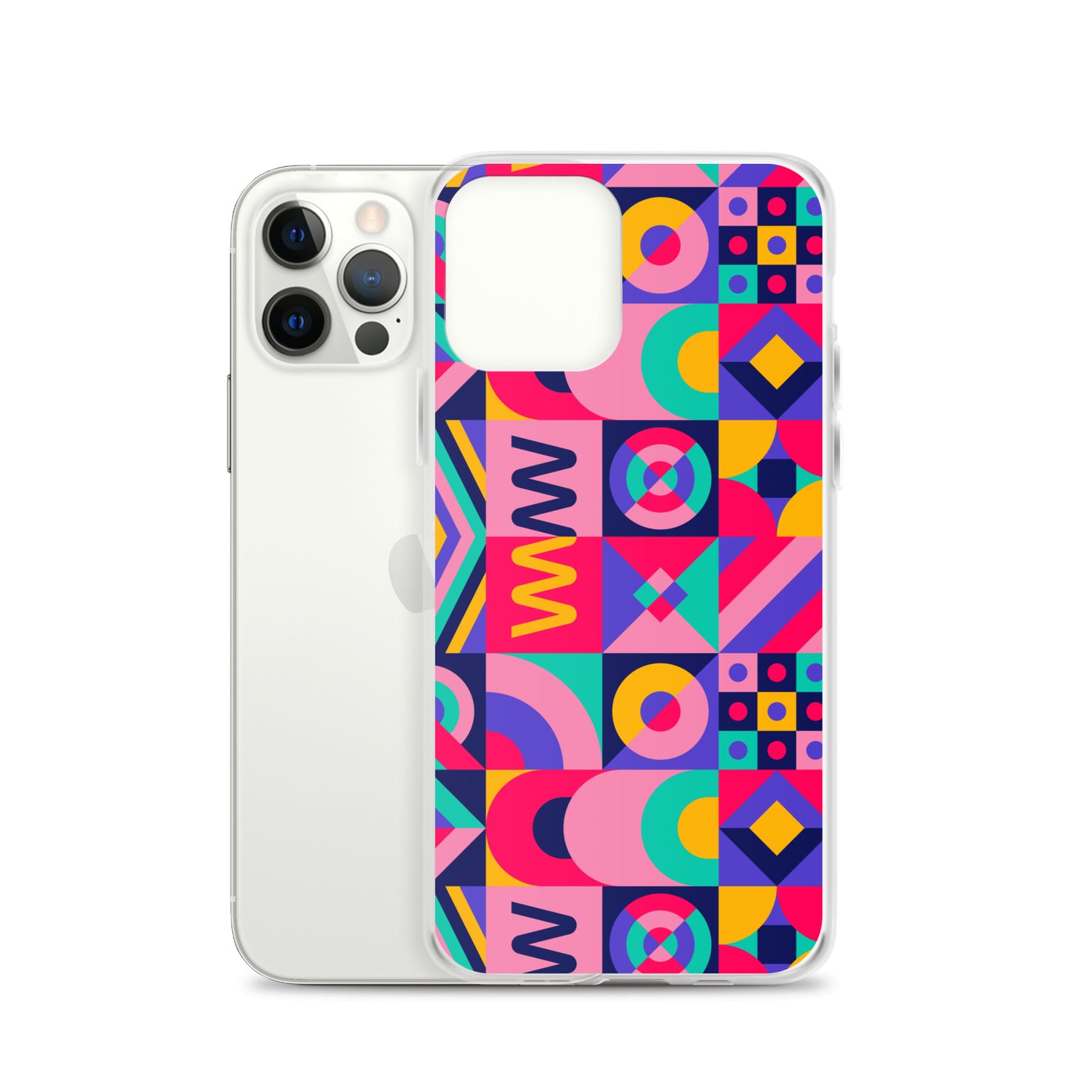 Colorful Geometric Pattern Clear Case for iPhone®