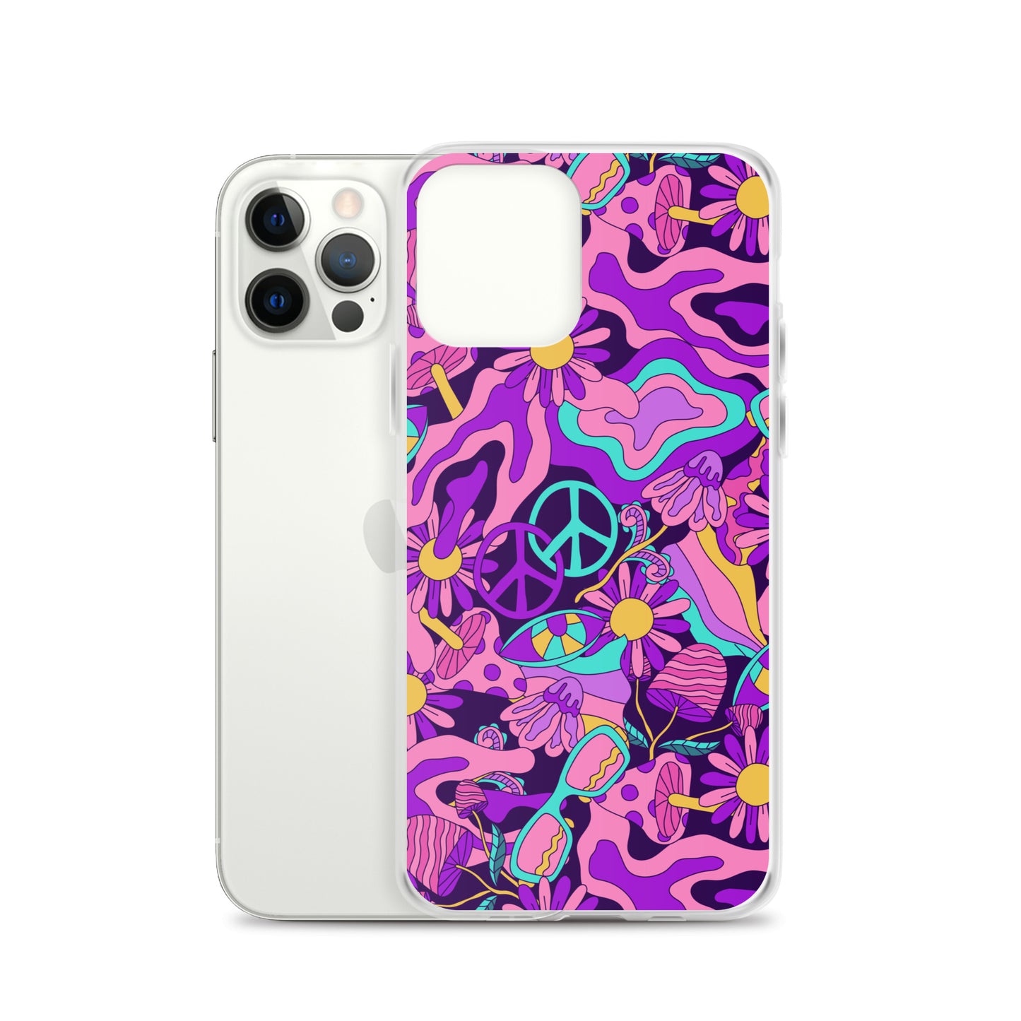 Colorful Psychedelic Pattern Clear Case for iPhone®
