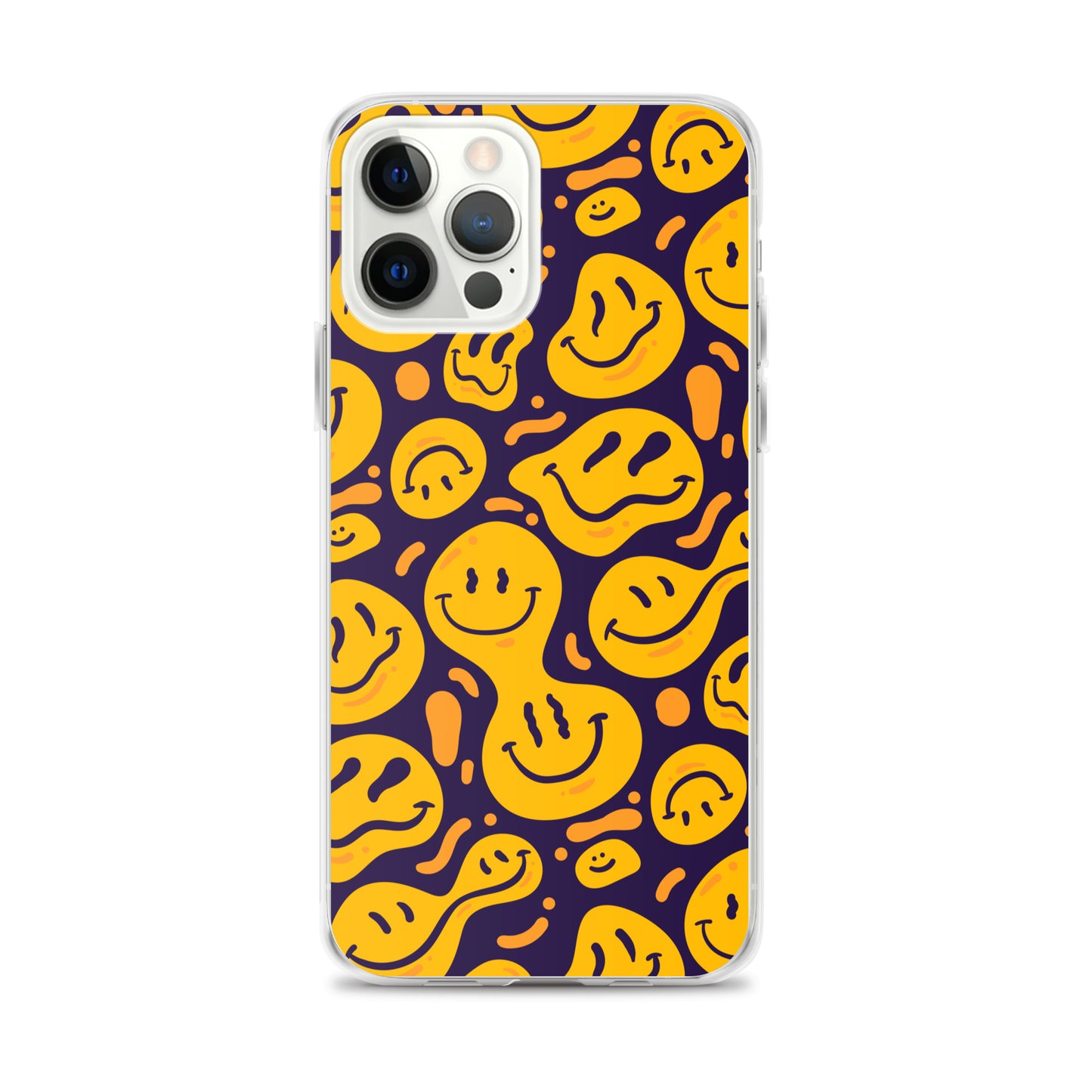 Distorted Smile Emoticon Pattern Clear Case for iPhone®