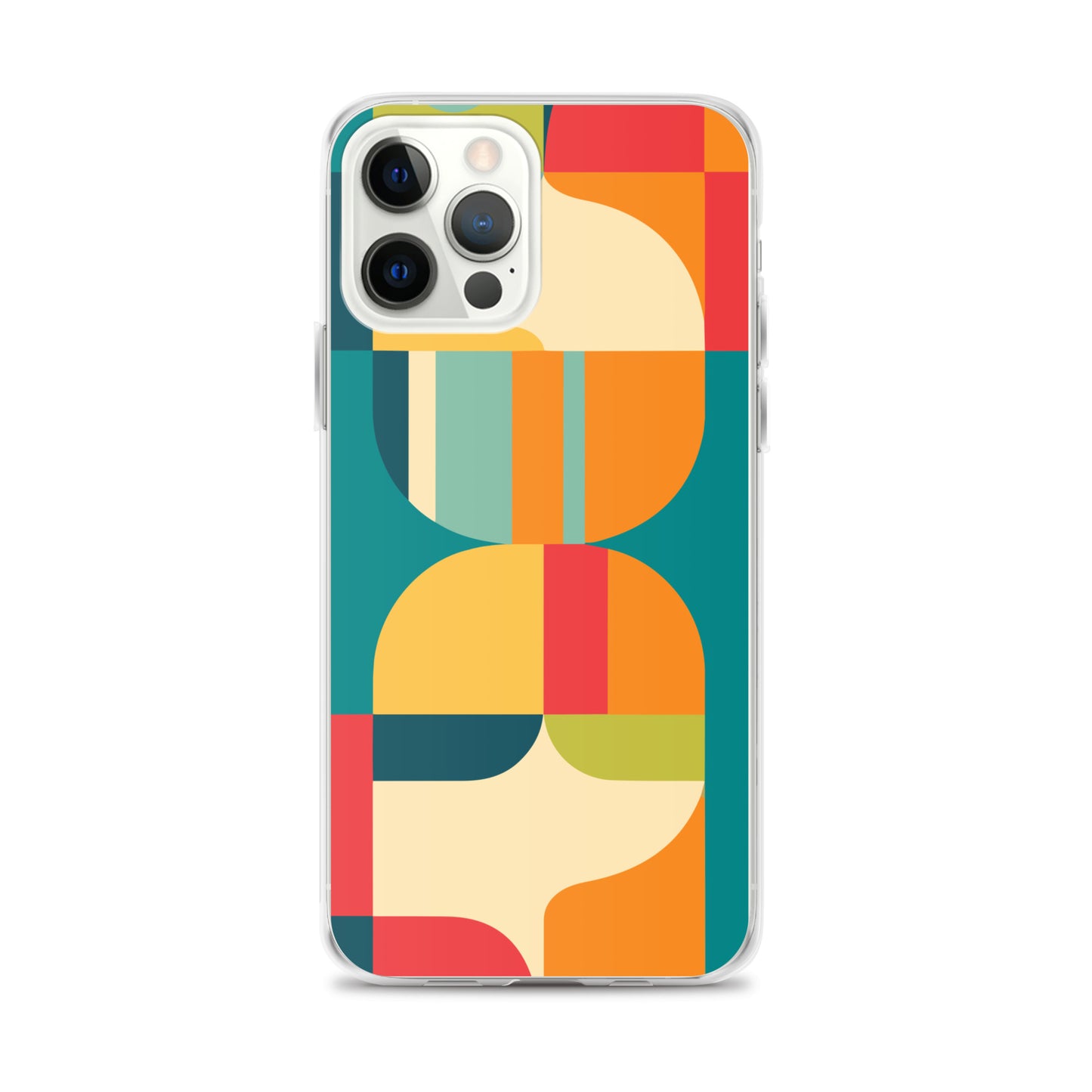Abstract Retro Style Shapes Pattern Clear Case for iPhone®