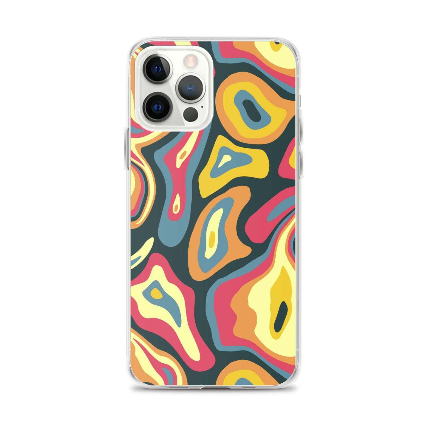 Colorful Groovy Psychedelic Pattern Clear Case for iPhone®