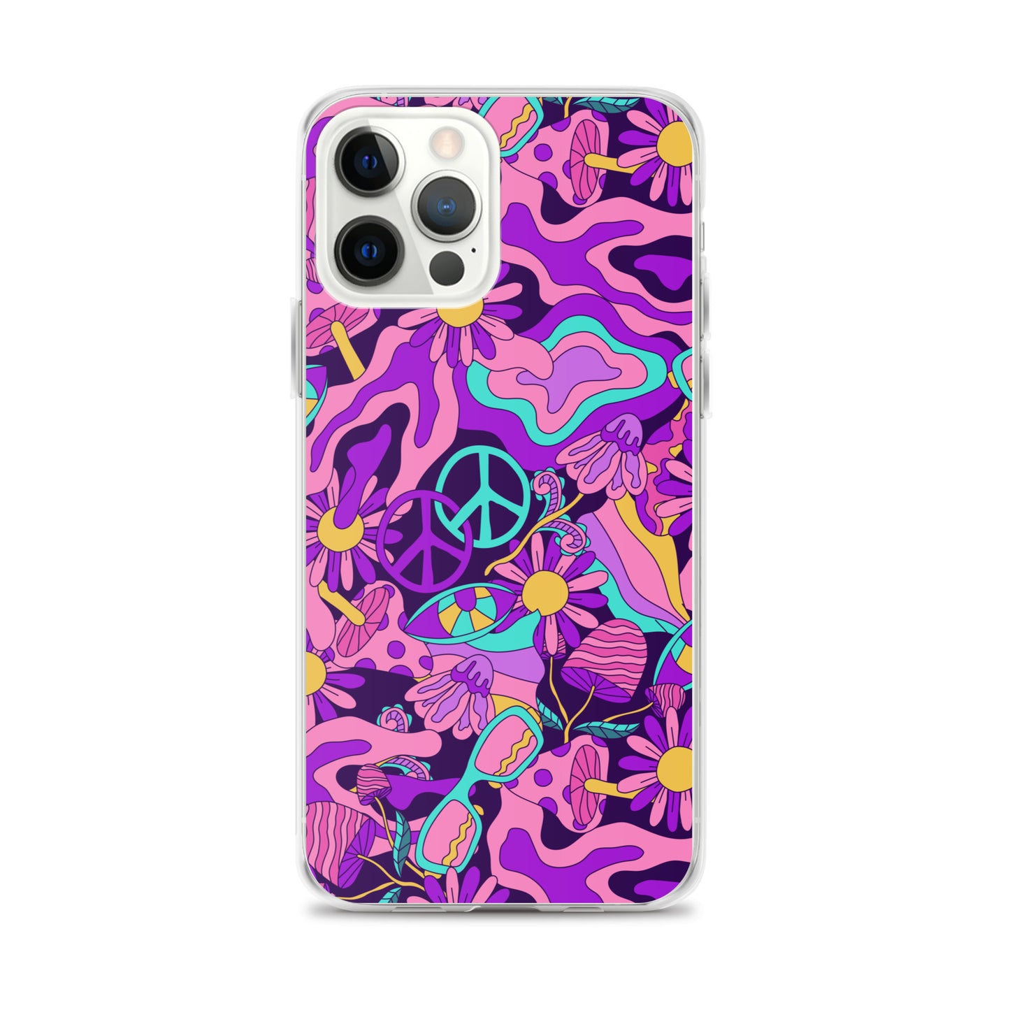 Colorful Psychedelic Pattern Clear Case for iPhone®
