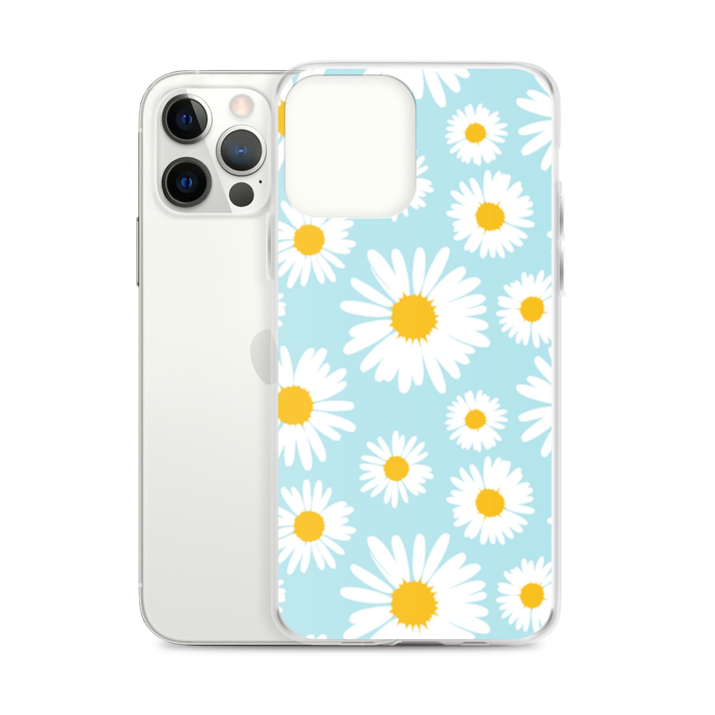 Lilly Flower Pattern Clear Case for iPhone